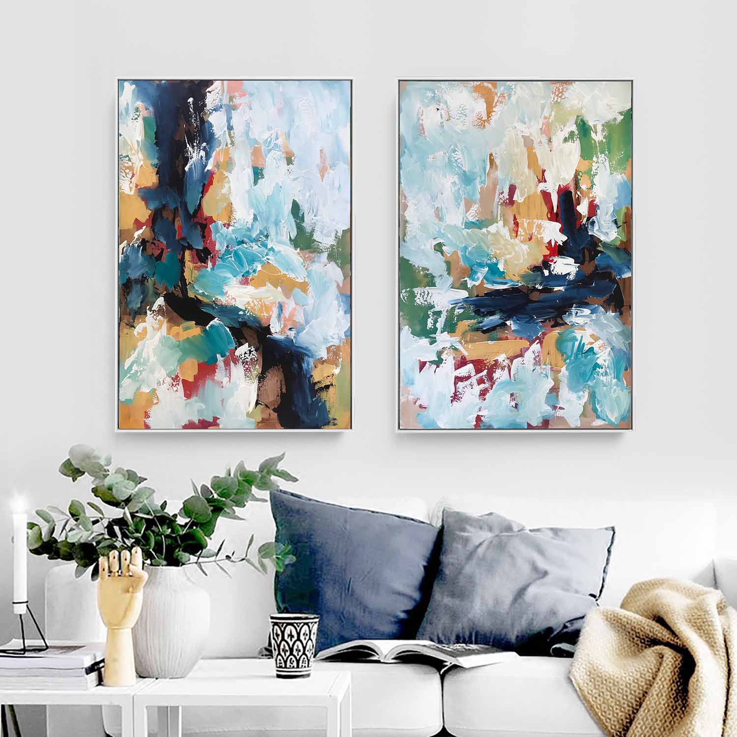 Monument - 122x92 cm - Diptych Original Paintings