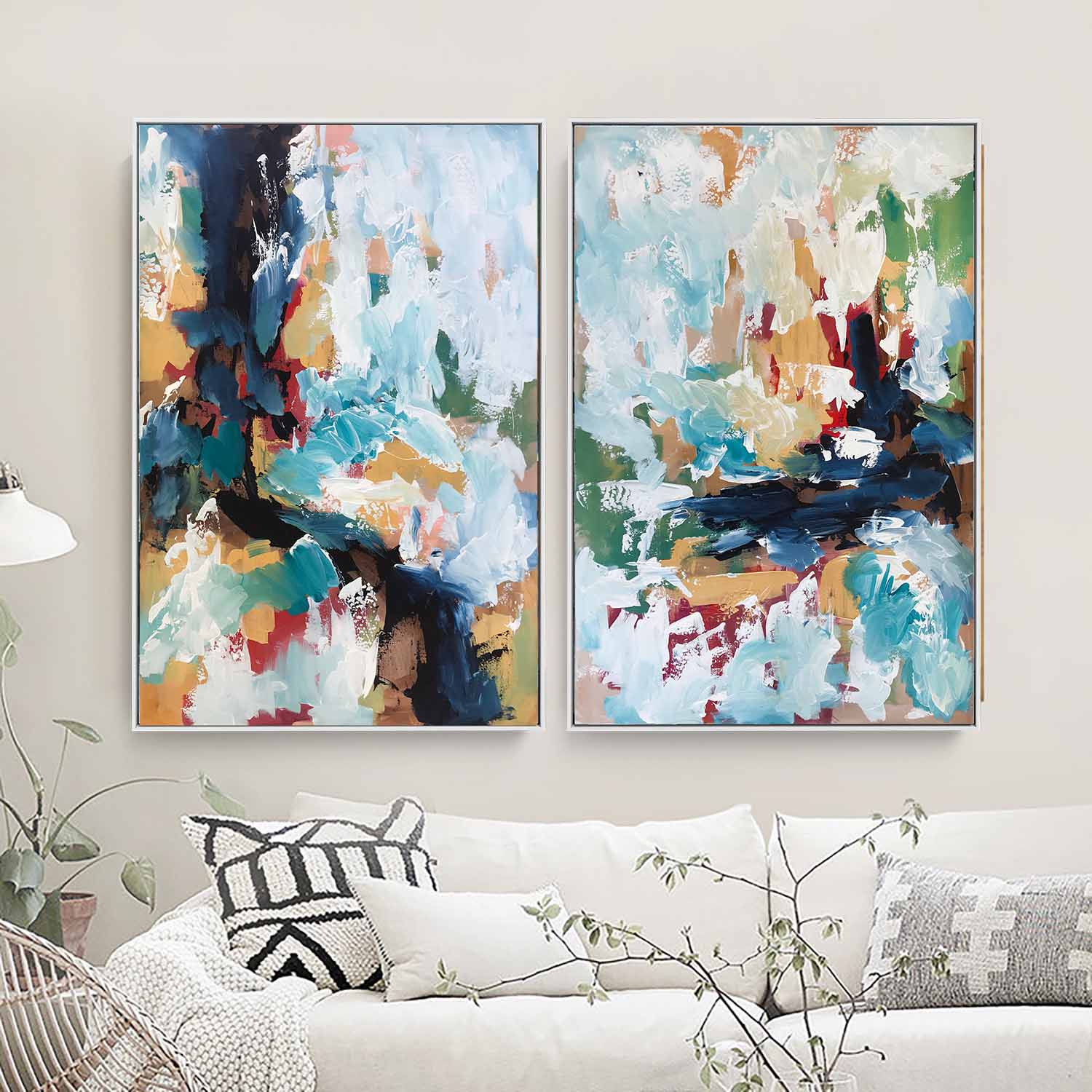Monument - 122x92 cm - Diptych Original Paintings