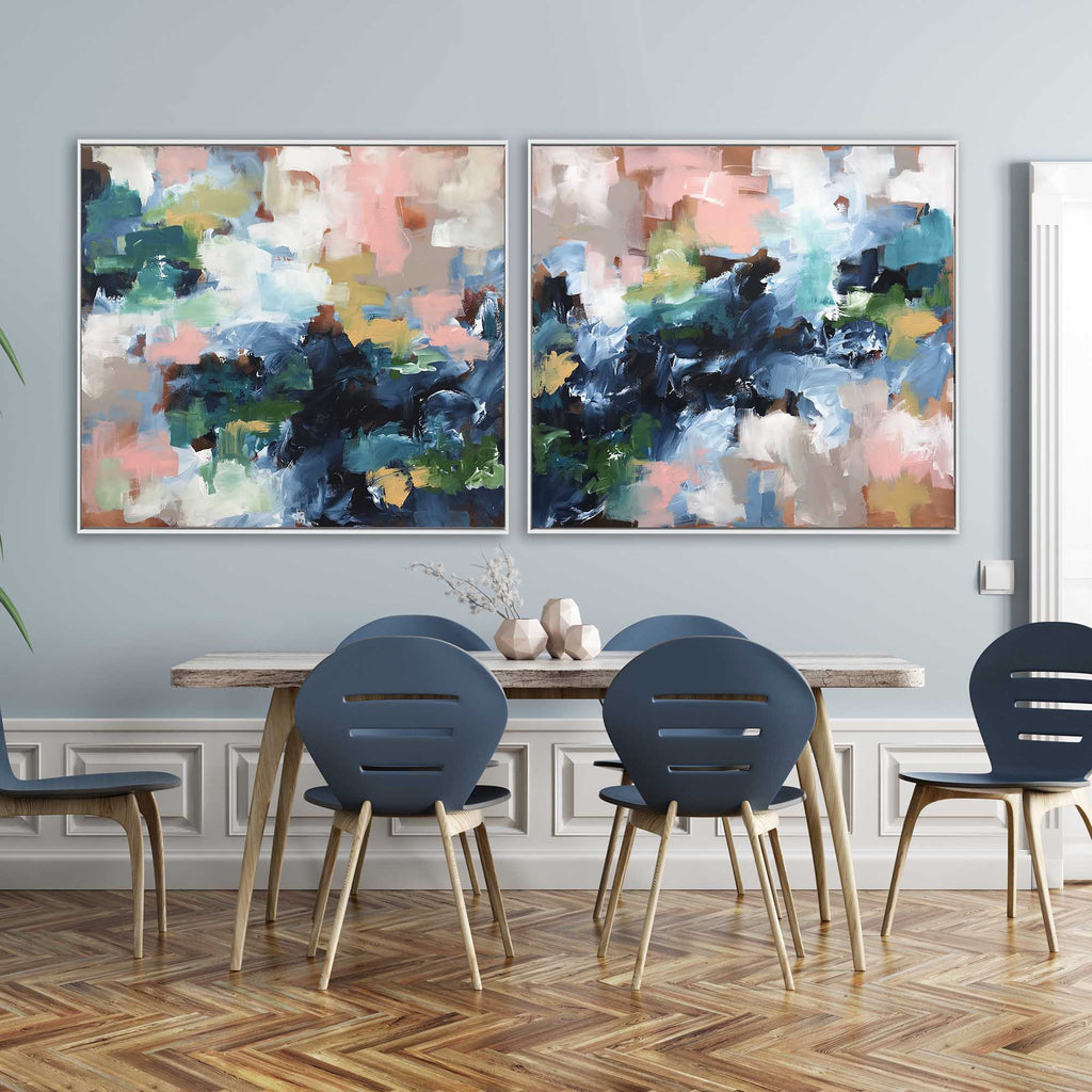 Adapting To The Unknown - 204x92 cm - Diptych Original Painting