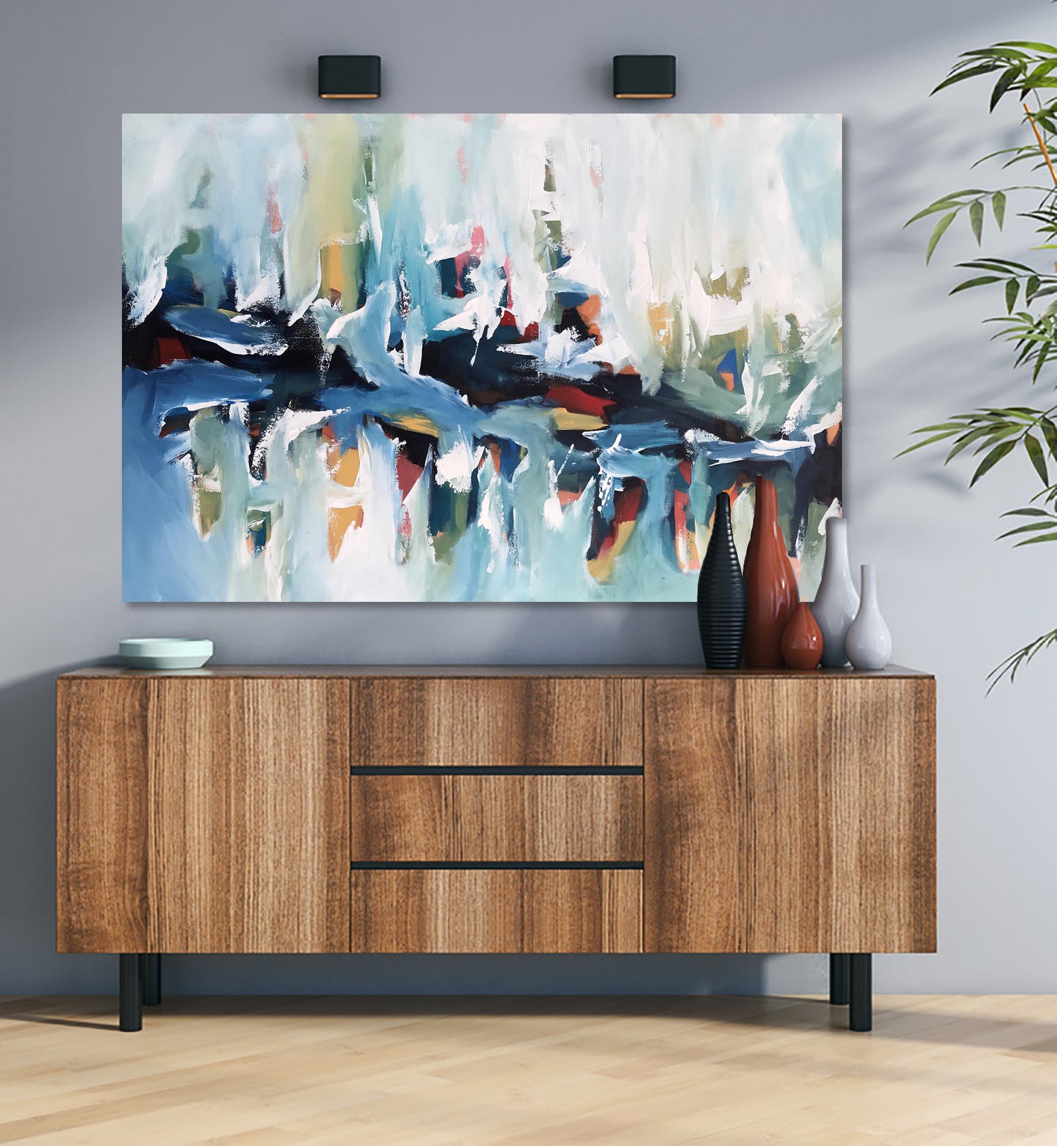 Shadow Of The Sun - 152x90 cm - Original Painting-OmarObaid.com