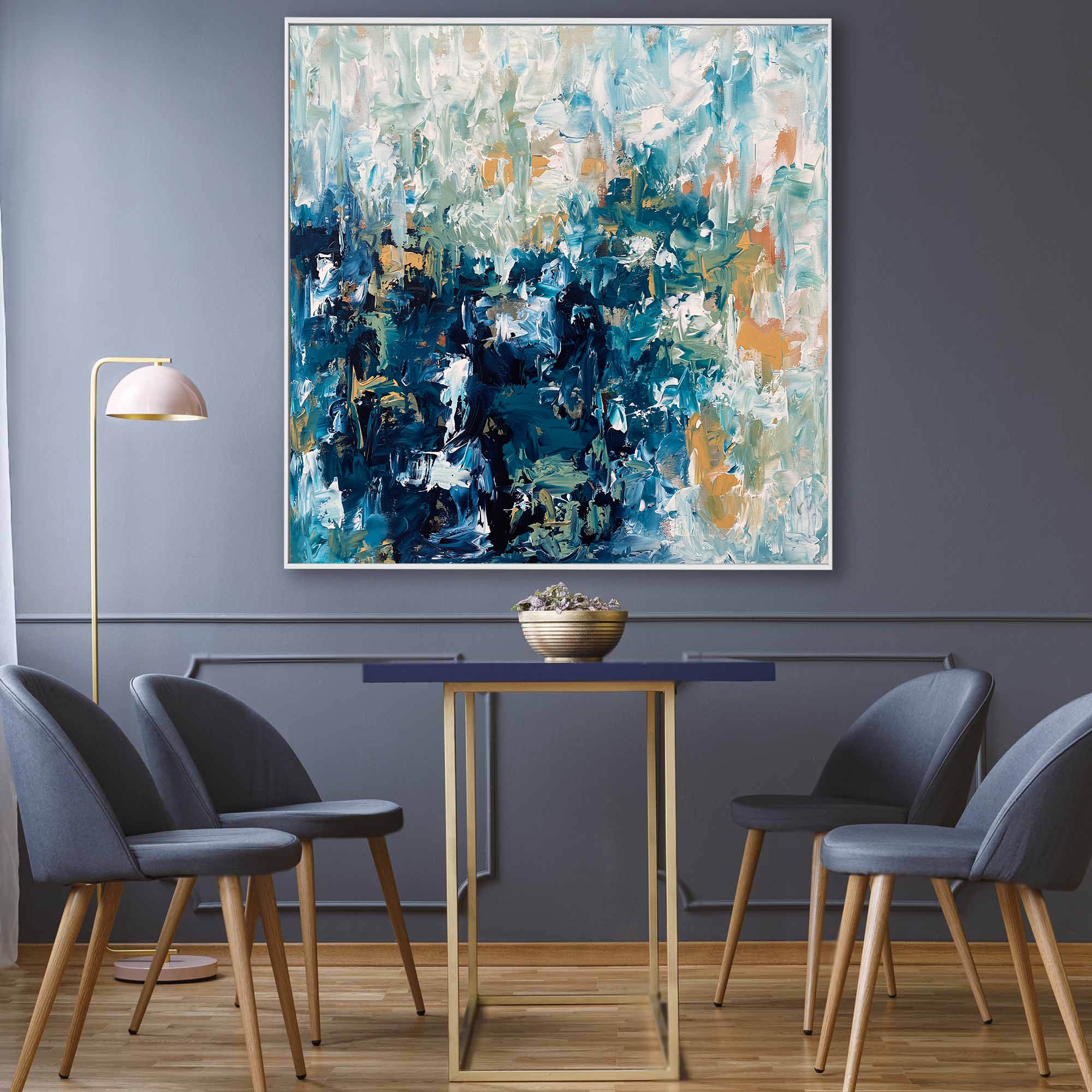 Rain - 102x102 cm - Original Painting