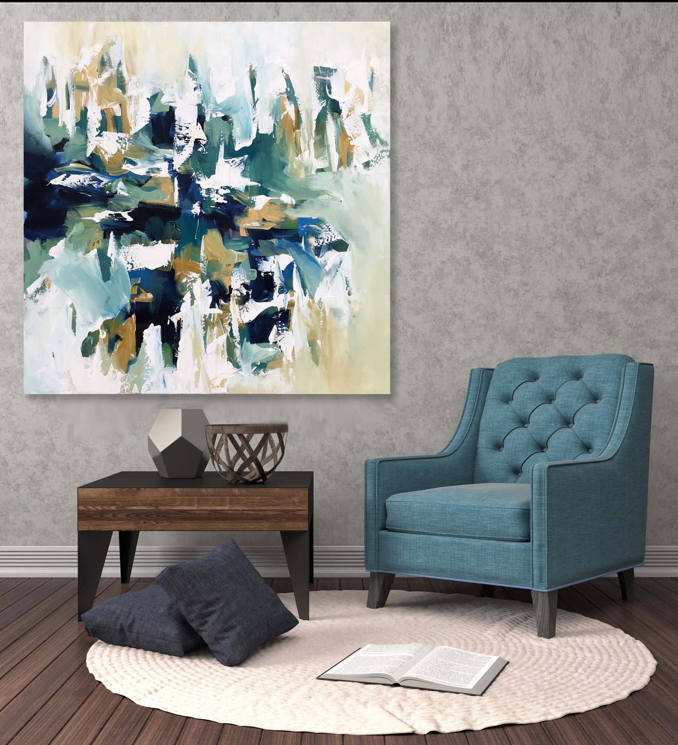 Subliminal - 102x102 cm - Original Painting-OmarObaid.com