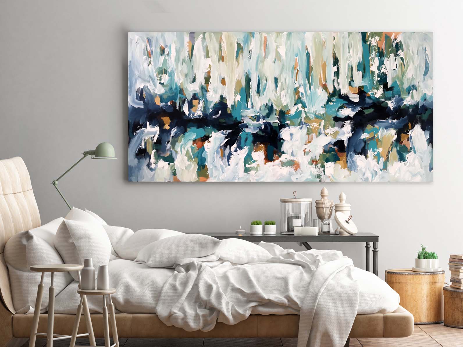 The Shore - 152x76 cm - Original Painting-OmarObaid.com