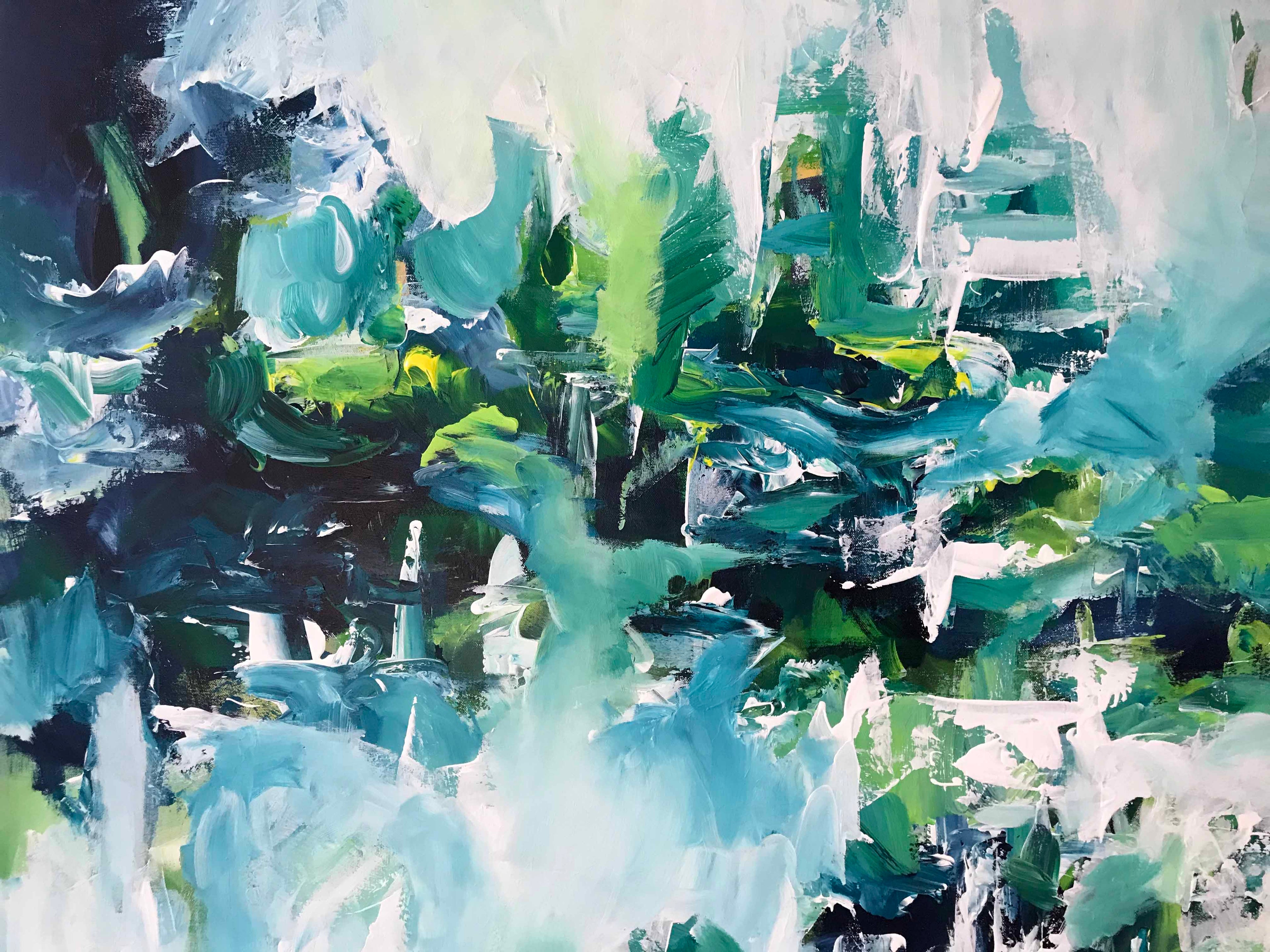 The Mountain - 115x110 cm - Original Painting-OmarObaid.com
