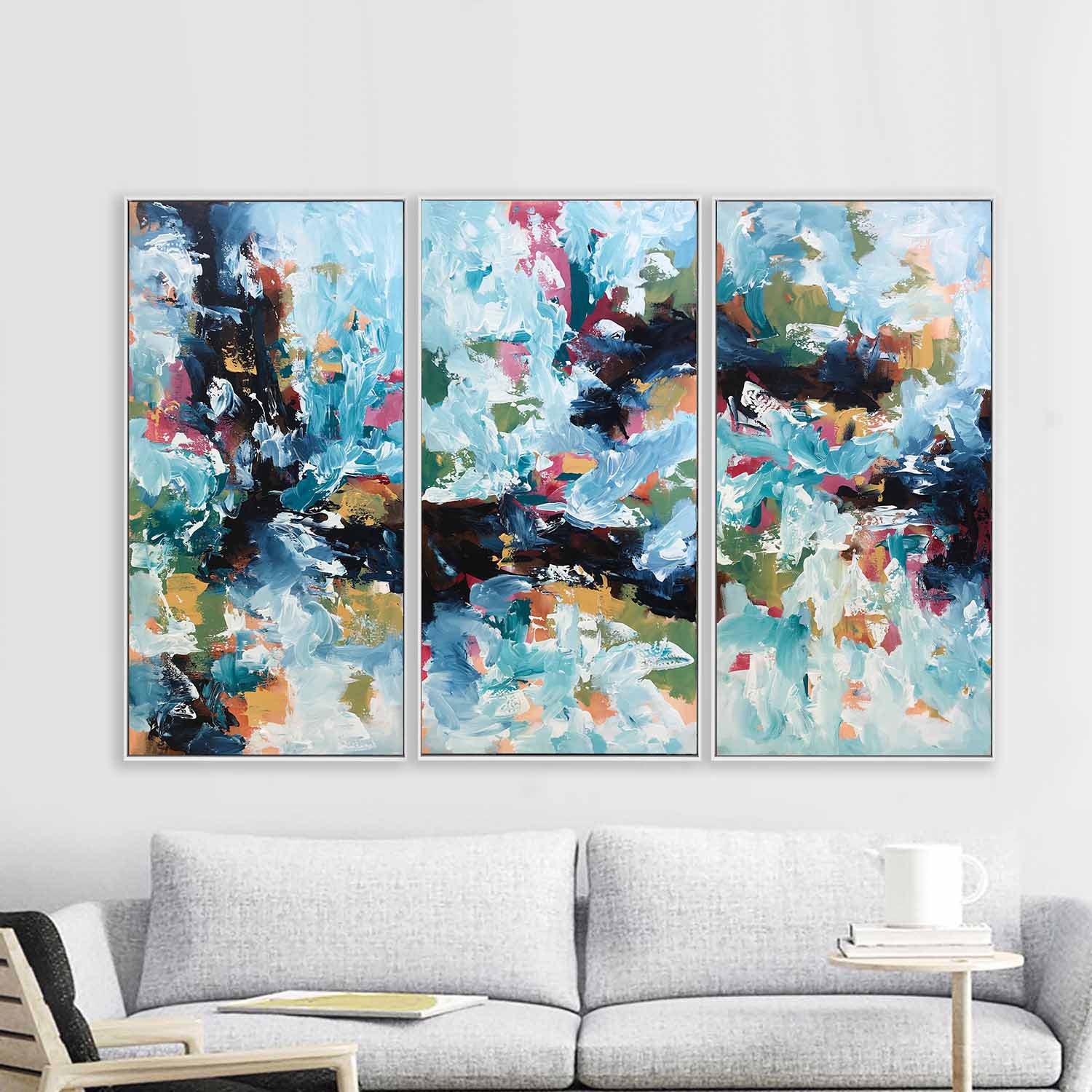 The Uncertain Path - 150x102 cm - Triptych Original Paintings