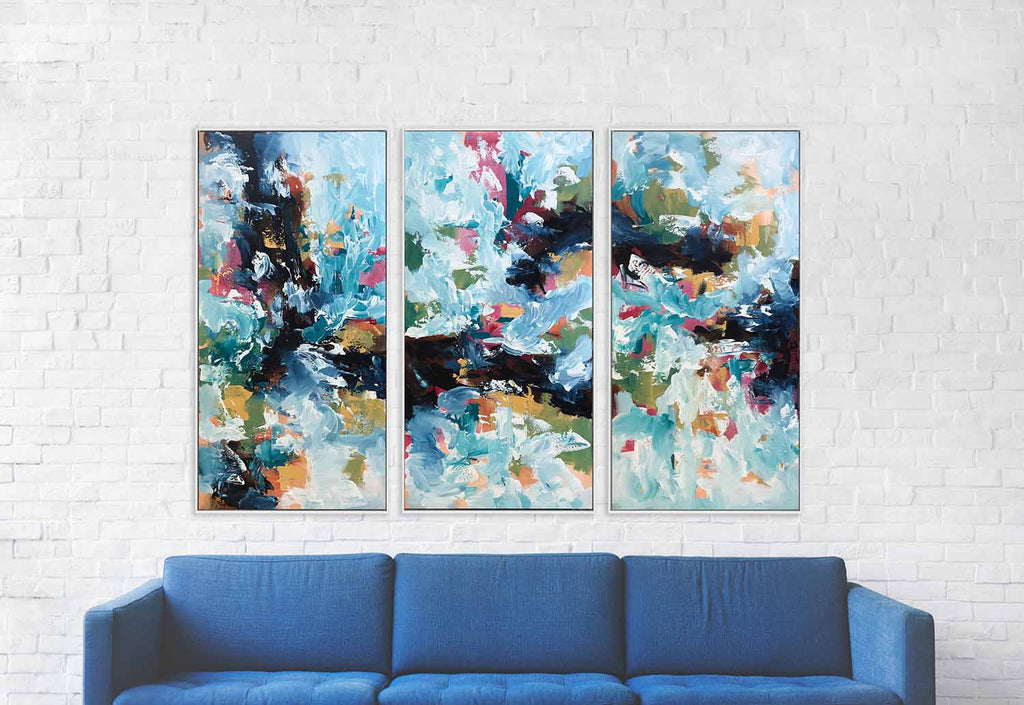 The Uncertain Path - 150x102 cm - Triptych Original Paintings