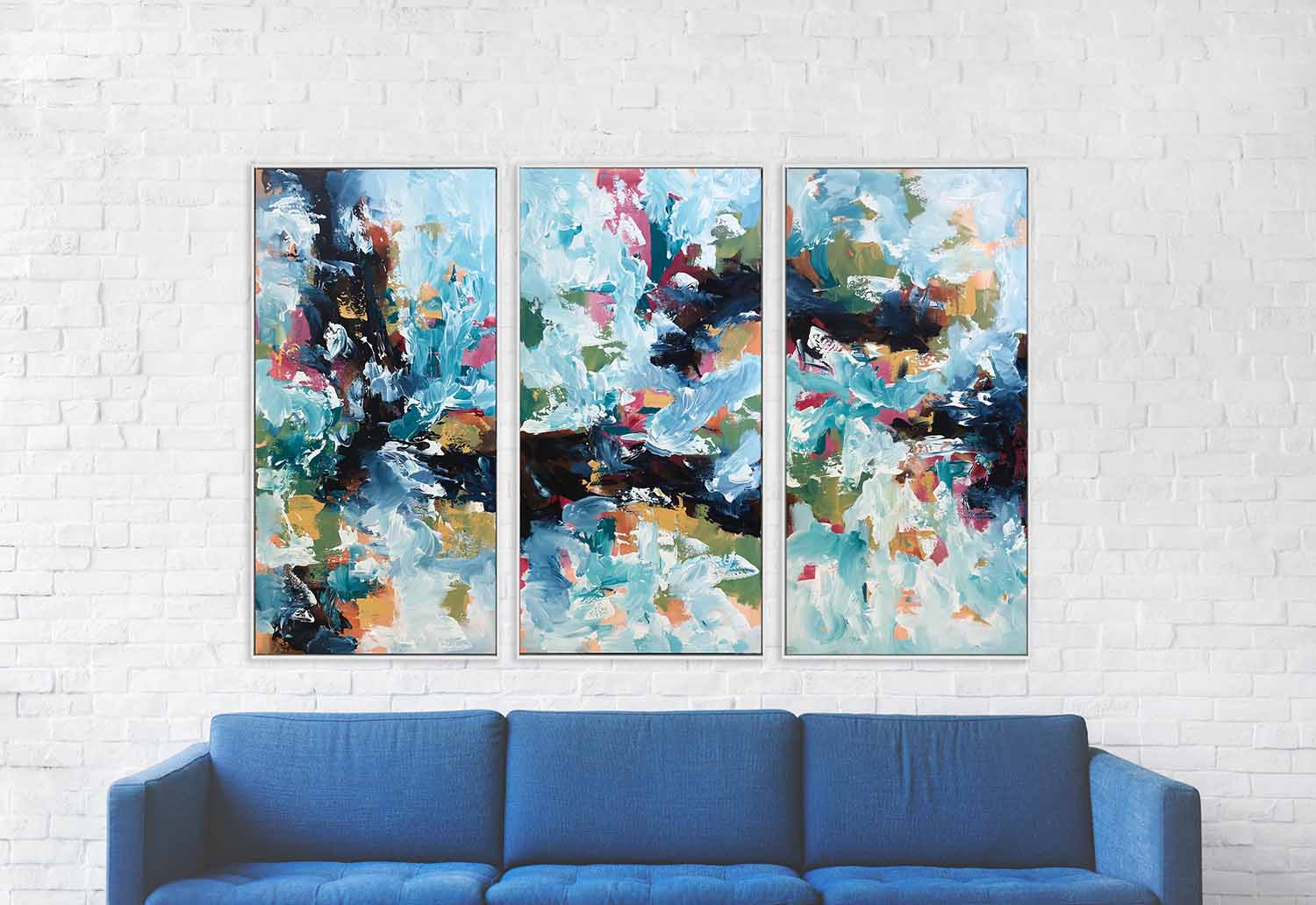 The Uncertain Path - 150x102 cm - Triptych Original Paintings