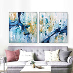 When The Moment Comes - 182x102 cm - Diptych Original Paintings