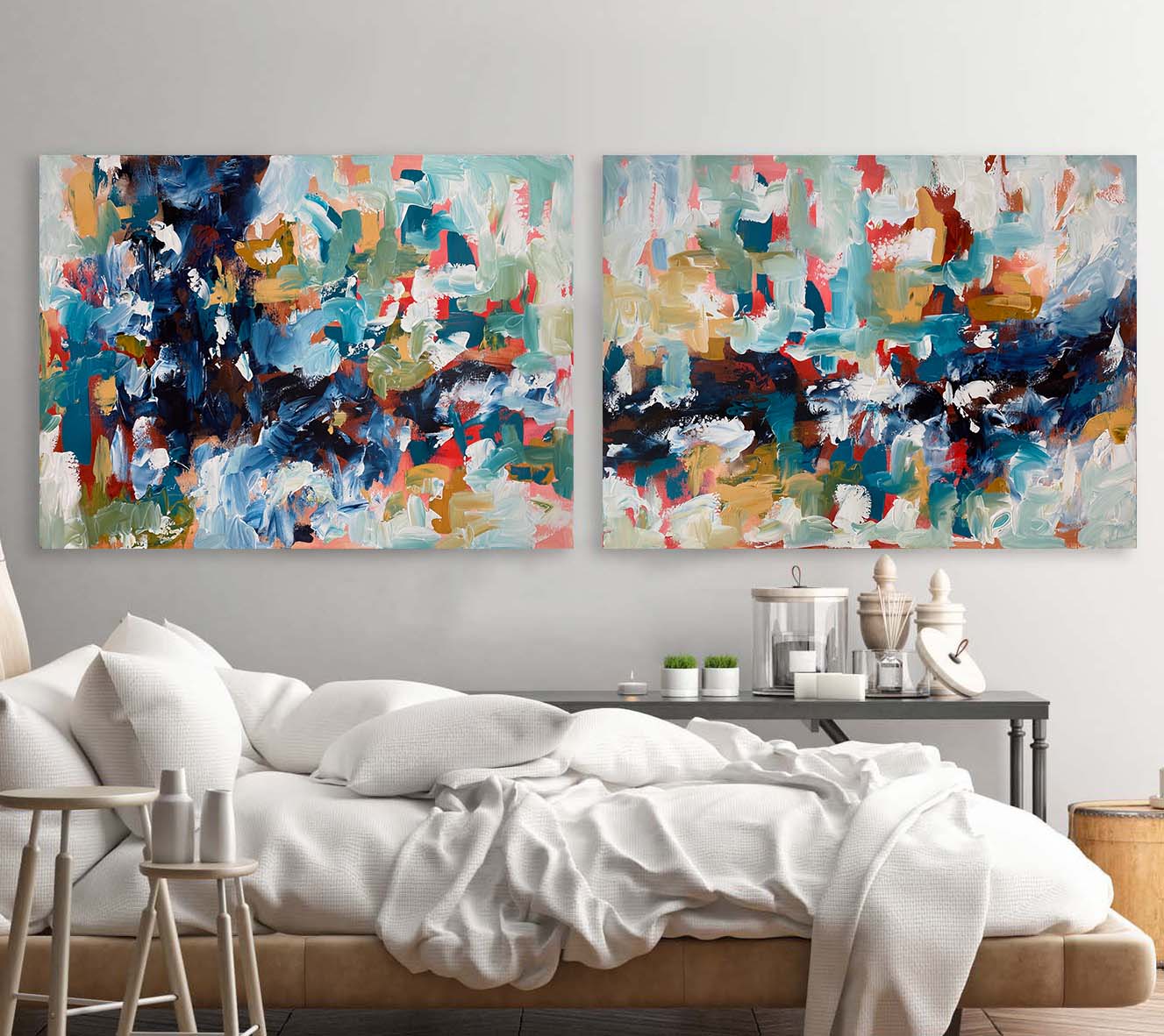 Ocean Of Memories Diptych - Original Painting