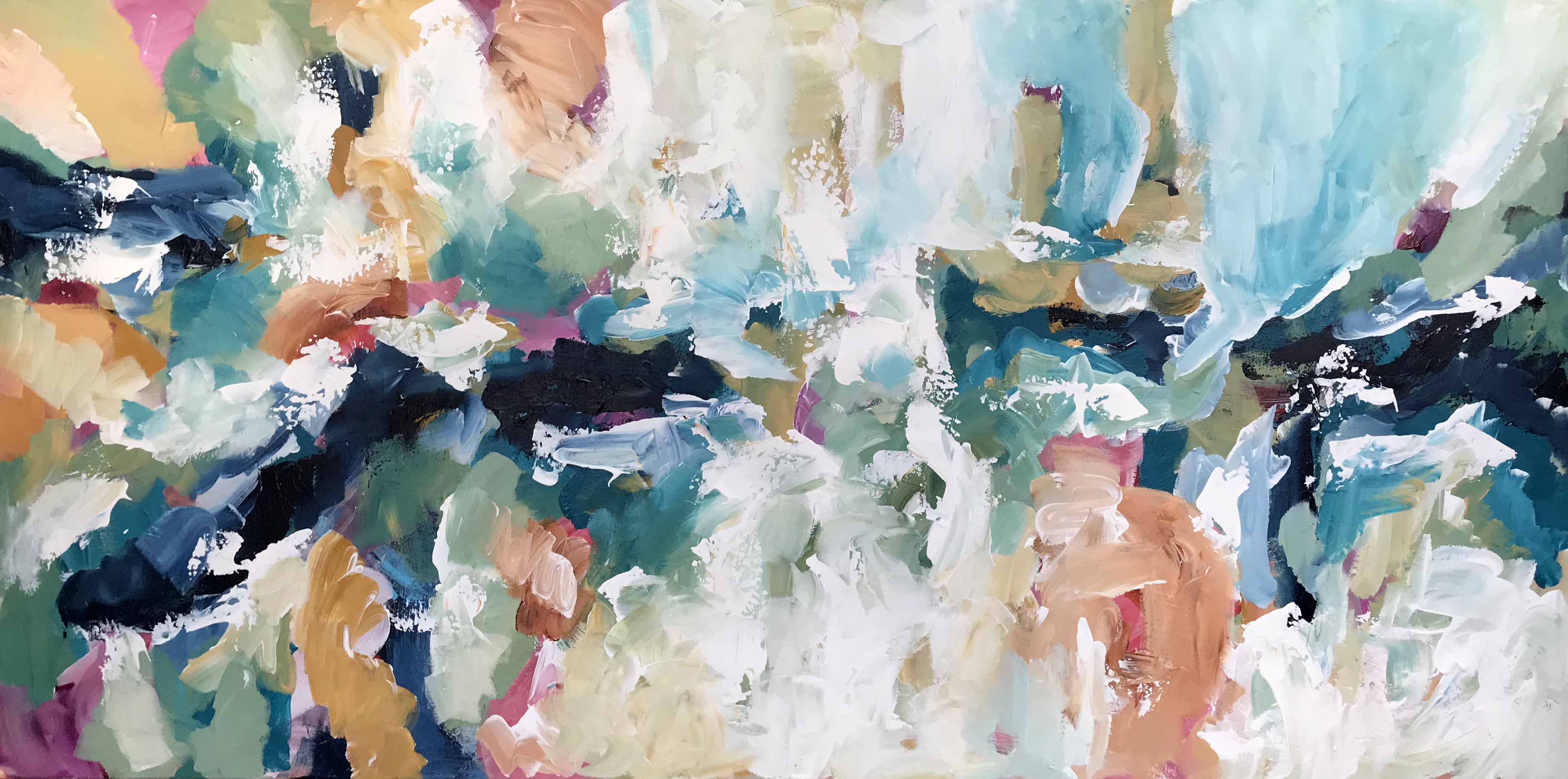 Beyond The Horizons 2 - 152x76 cm - Original Painting-OmarObaid.com