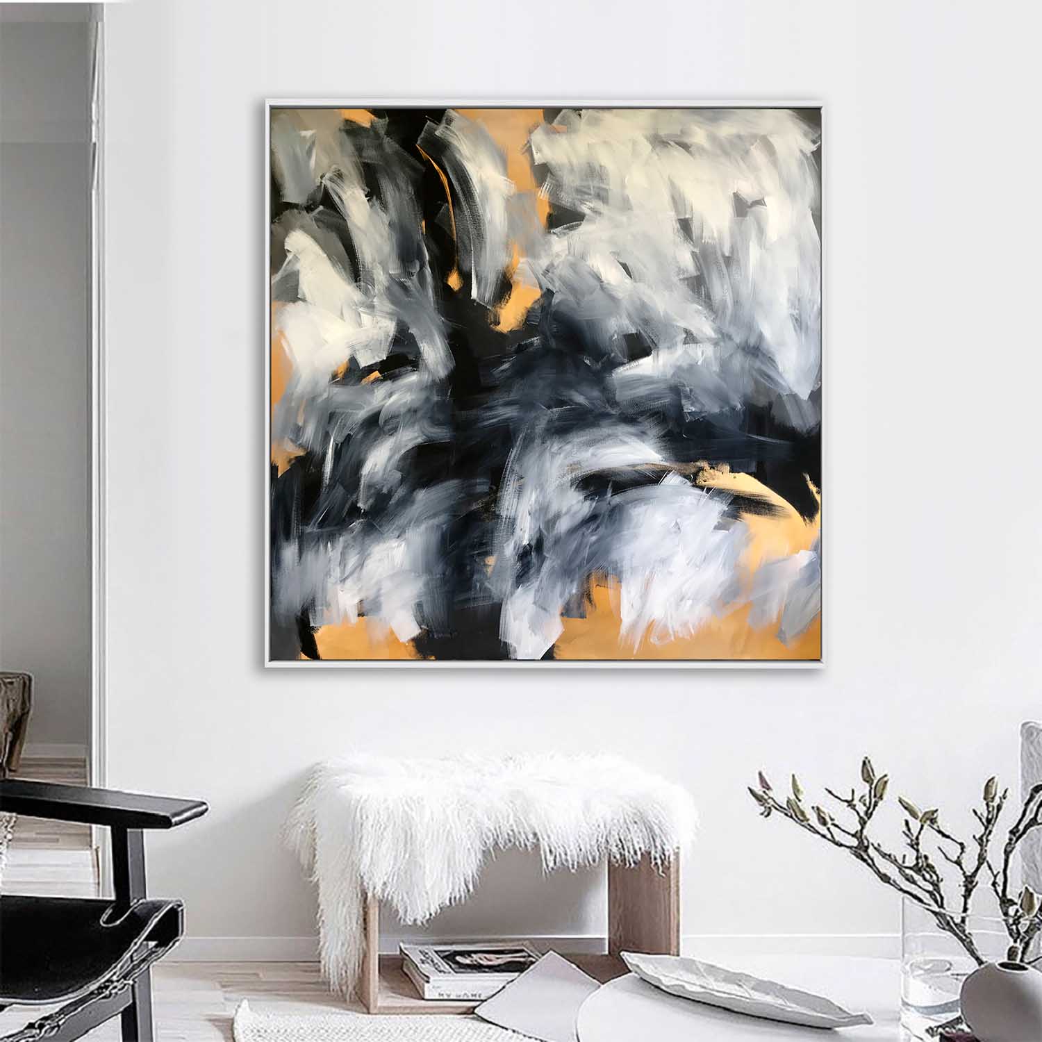 On The Edge - 122x122 cm - Original Painting