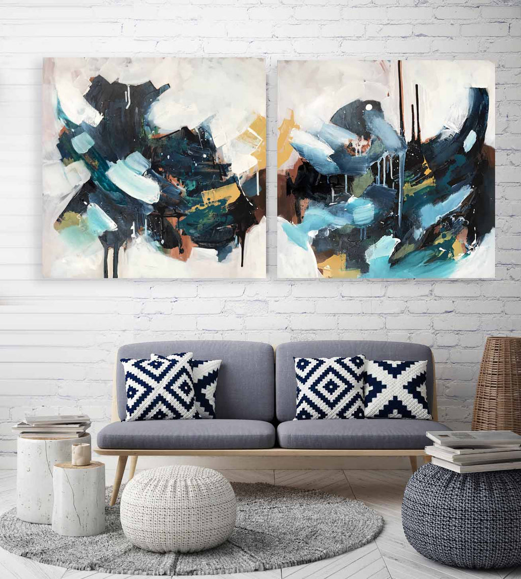 The Outsider - 152x76 cm - Diptych Original Painting-OmarObaid.com