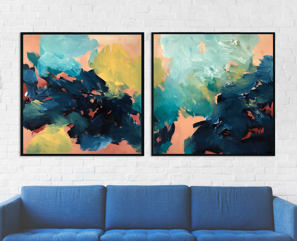 Lost In Time Diptych - 204x102 cm - Original Painting