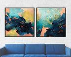 Lost In Time Diptych - 204x102 cm - Original Painting