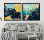 Lost In Time Diptych - 204x102 cm - Original Painting