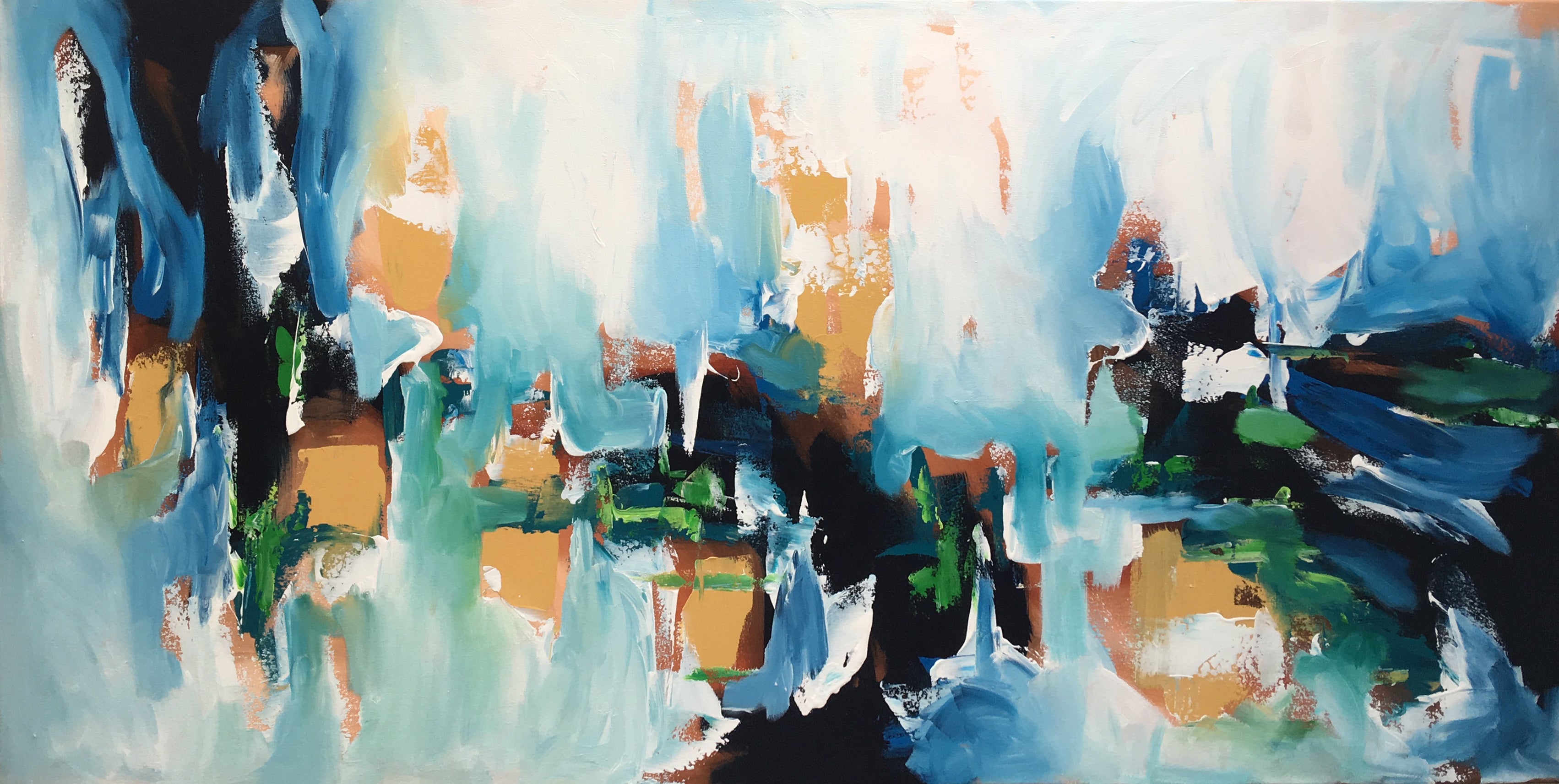Abstraction No1 - 152x76 cm - Original Painting-OmarObaid.com