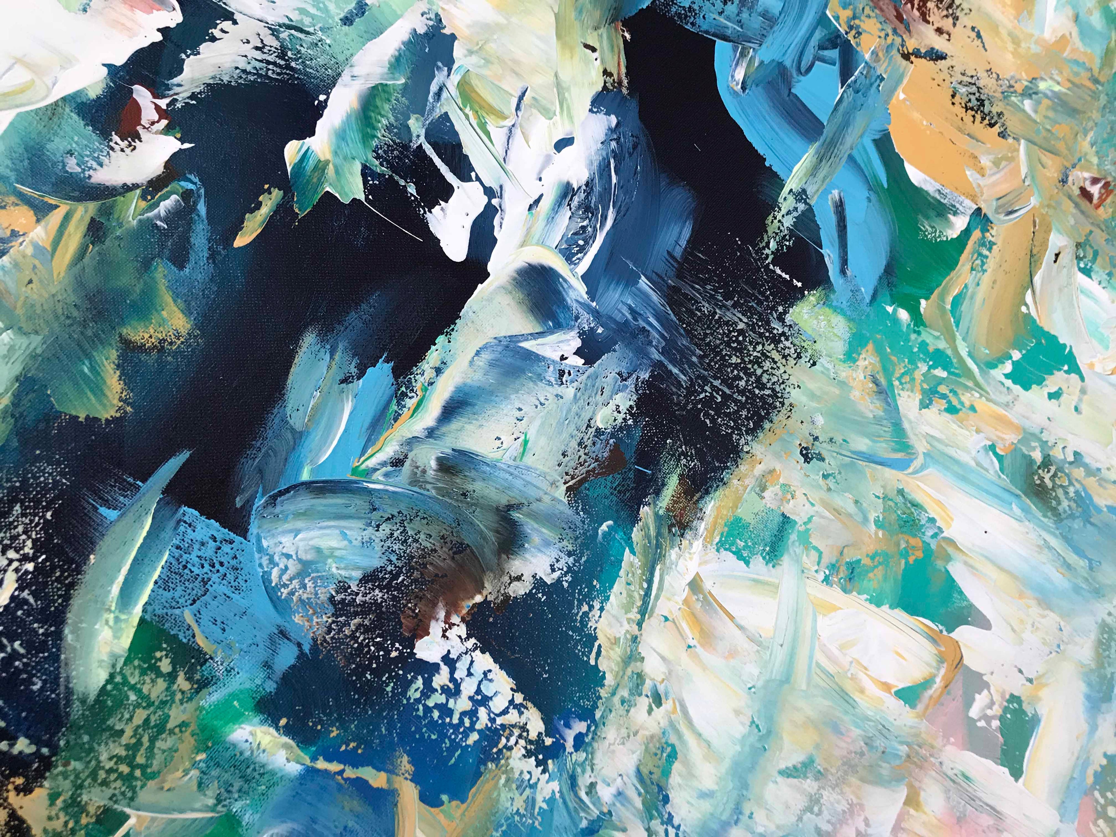 Crawling - 100x50 cm - Diptych Original Painting-OmarObaid.com