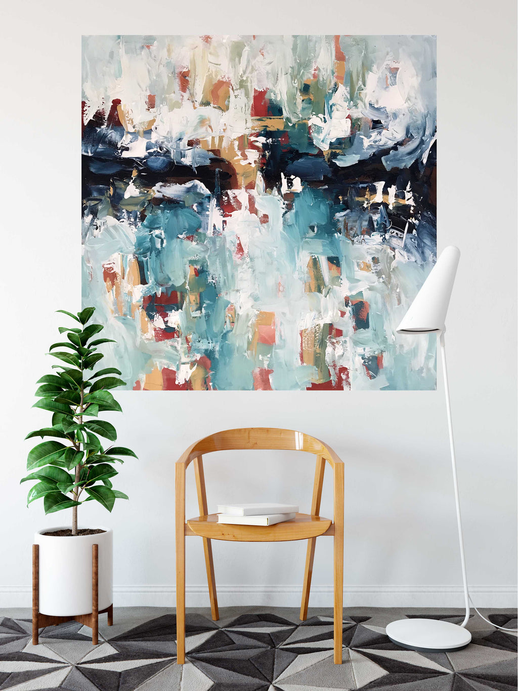 Dreaming - 102x102 cm - Original Painting-OmarObaid.com