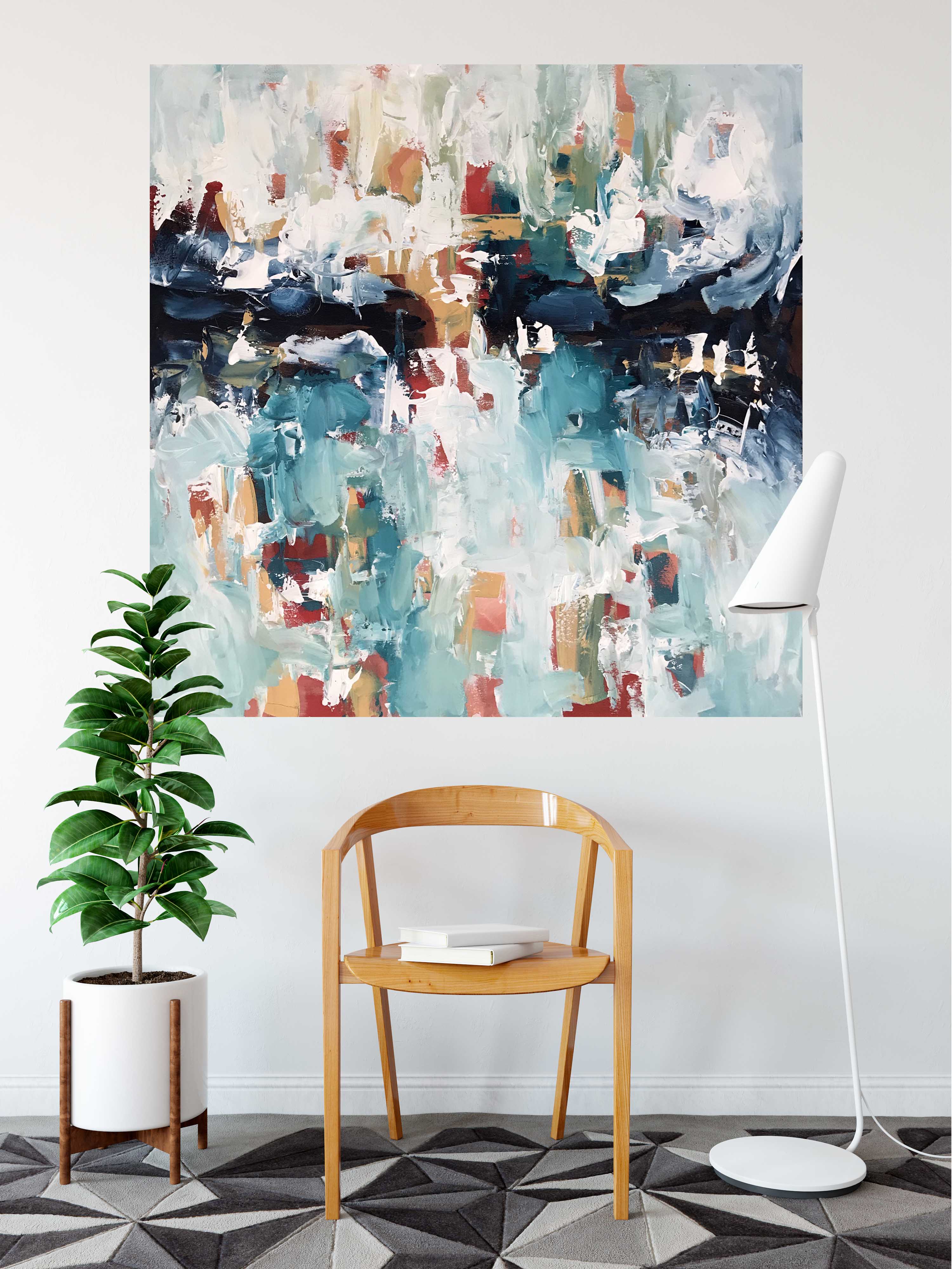 Dreaming - 102x102 cm - Original Painting-OmarObaid.com