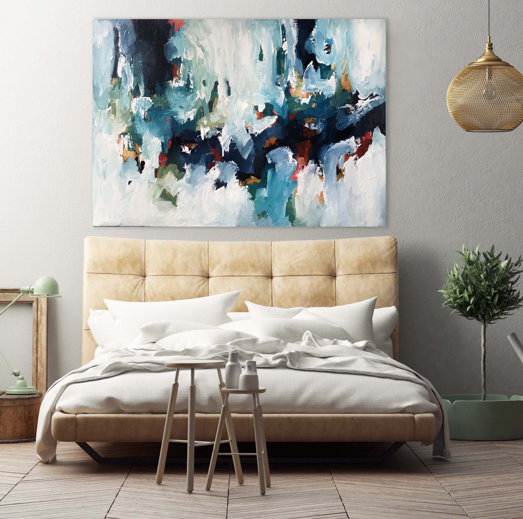A New Start - 152x102 cm - Original Painting-OmarObaid.com