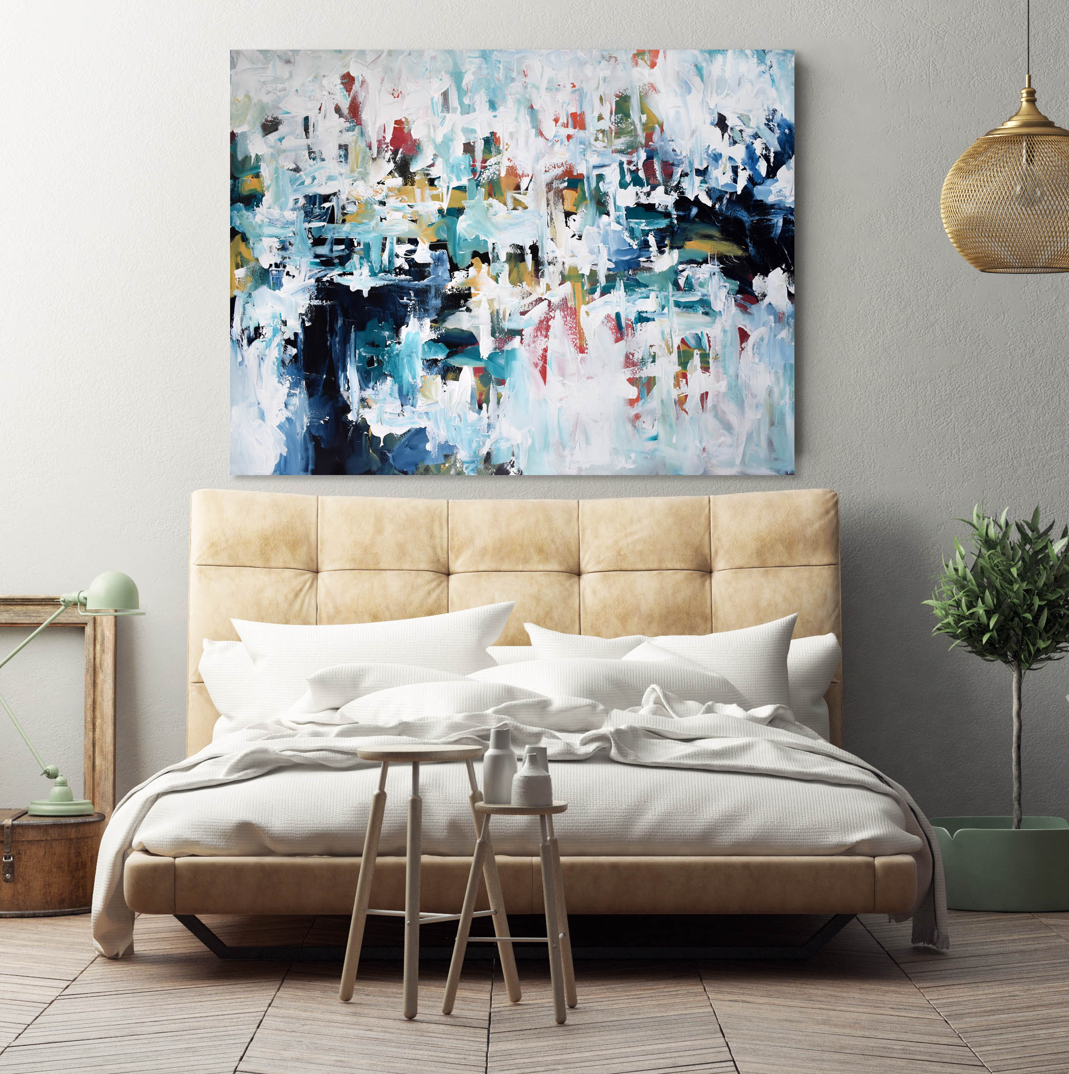 Between Places 2 - 122x90 cm - Original Painting-OmarObaid.com