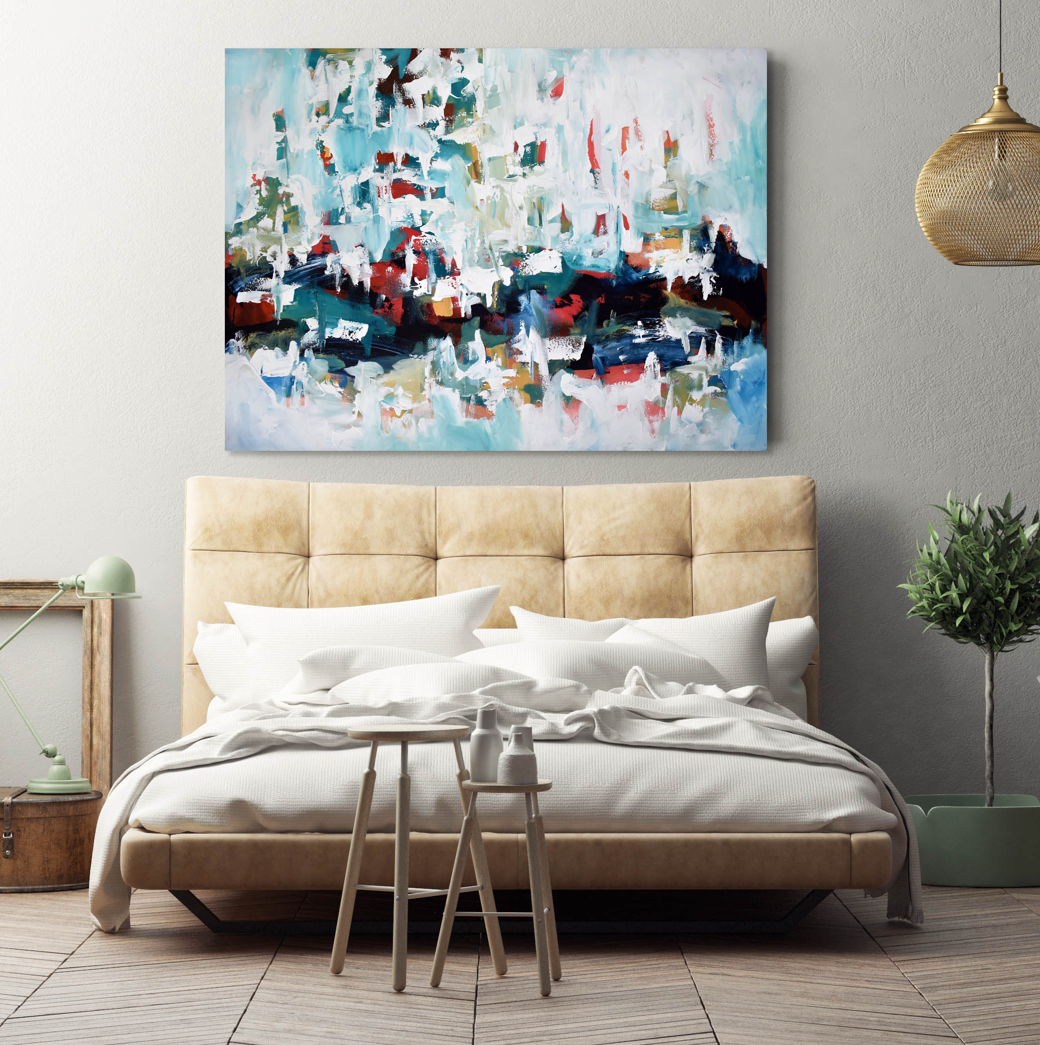 Between Places 1 - 122x90 cm - Original Painting-OmarObaid.com