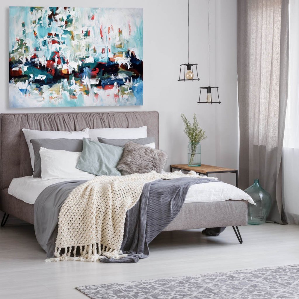 Between Places 1 - 122x90 cm - Original Painting-OmarObaid.com