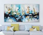 Before Sunrise - 152x76 cm - Original Painting-OmarObaid.com