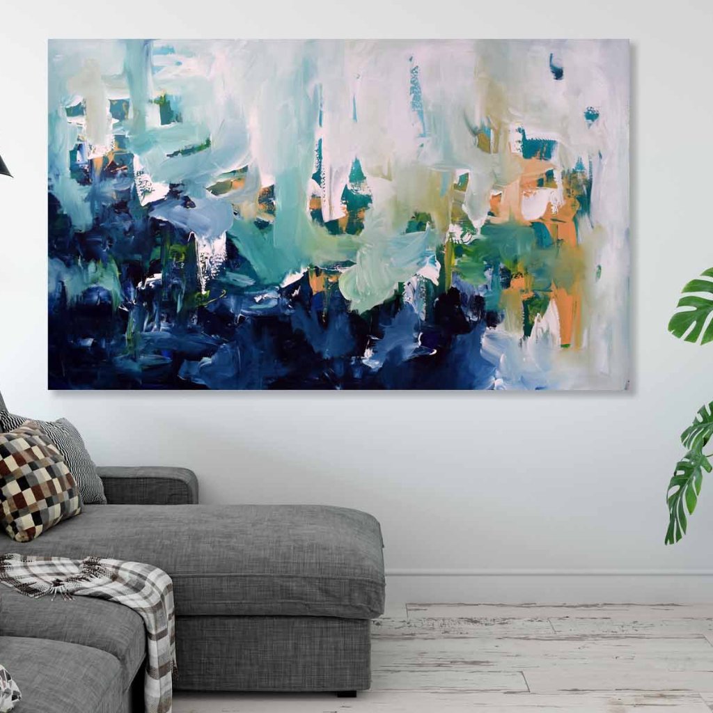The Lake - 152x90 cm - Original Painting-OmarObaid.com