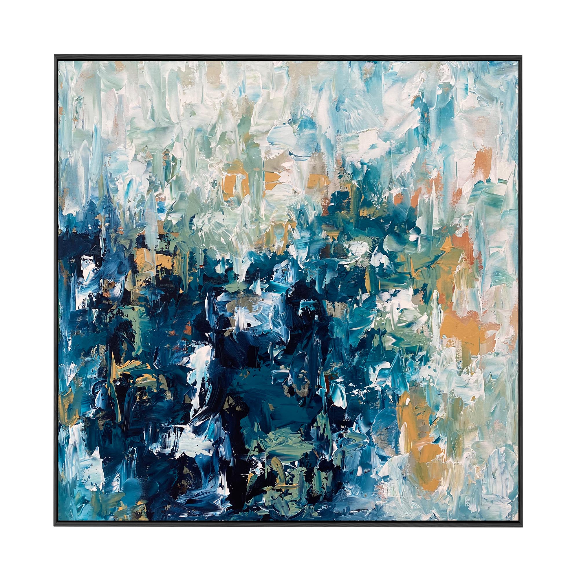 Rain - 102x102 cm - Original Painting