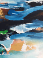 Abstraction No1 - 152x76 cm - Original Painting-OmarObaid.com