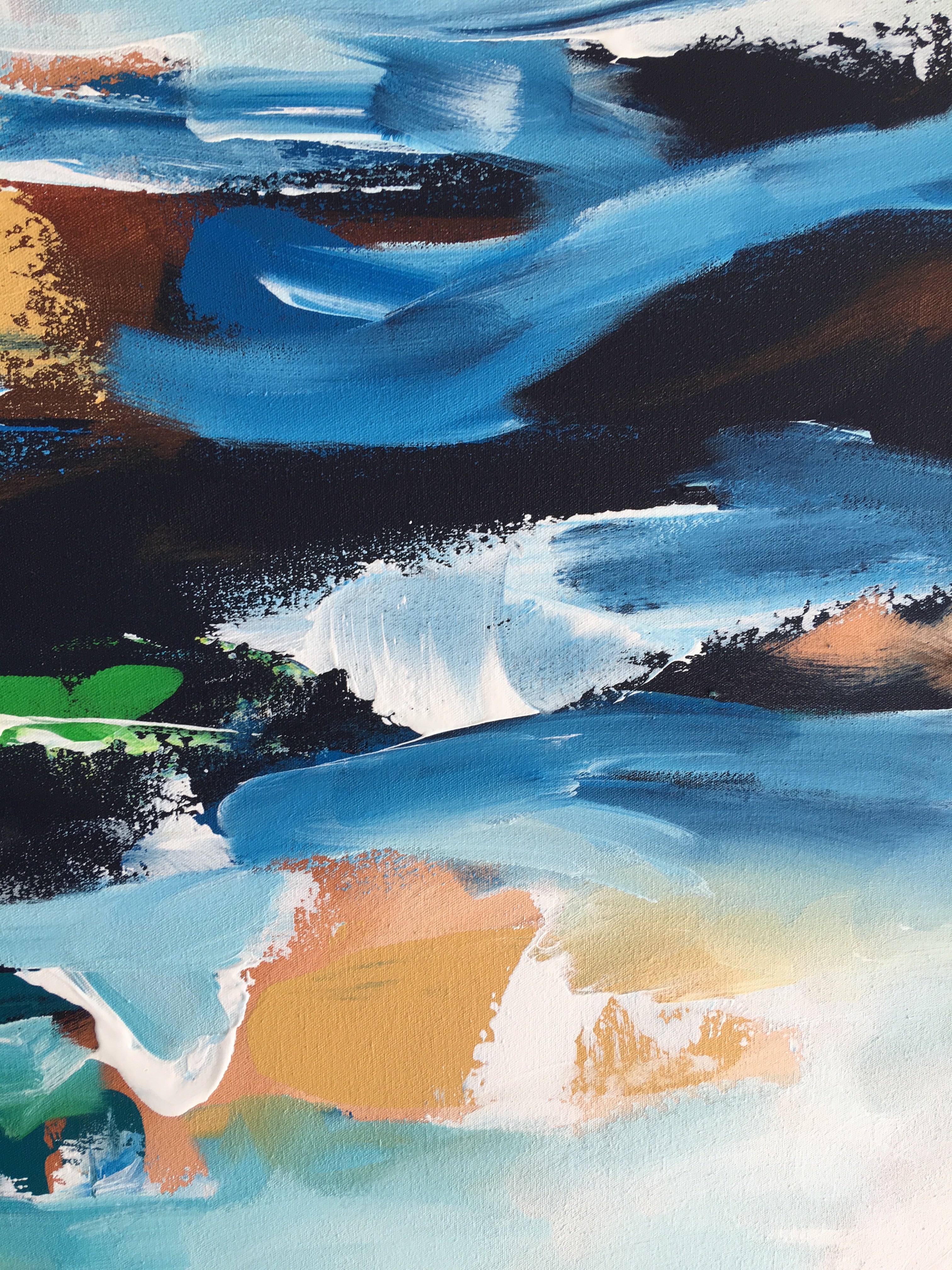 Abstraction No1 - 152x76 cm - Original Painting-OmarObaid.com