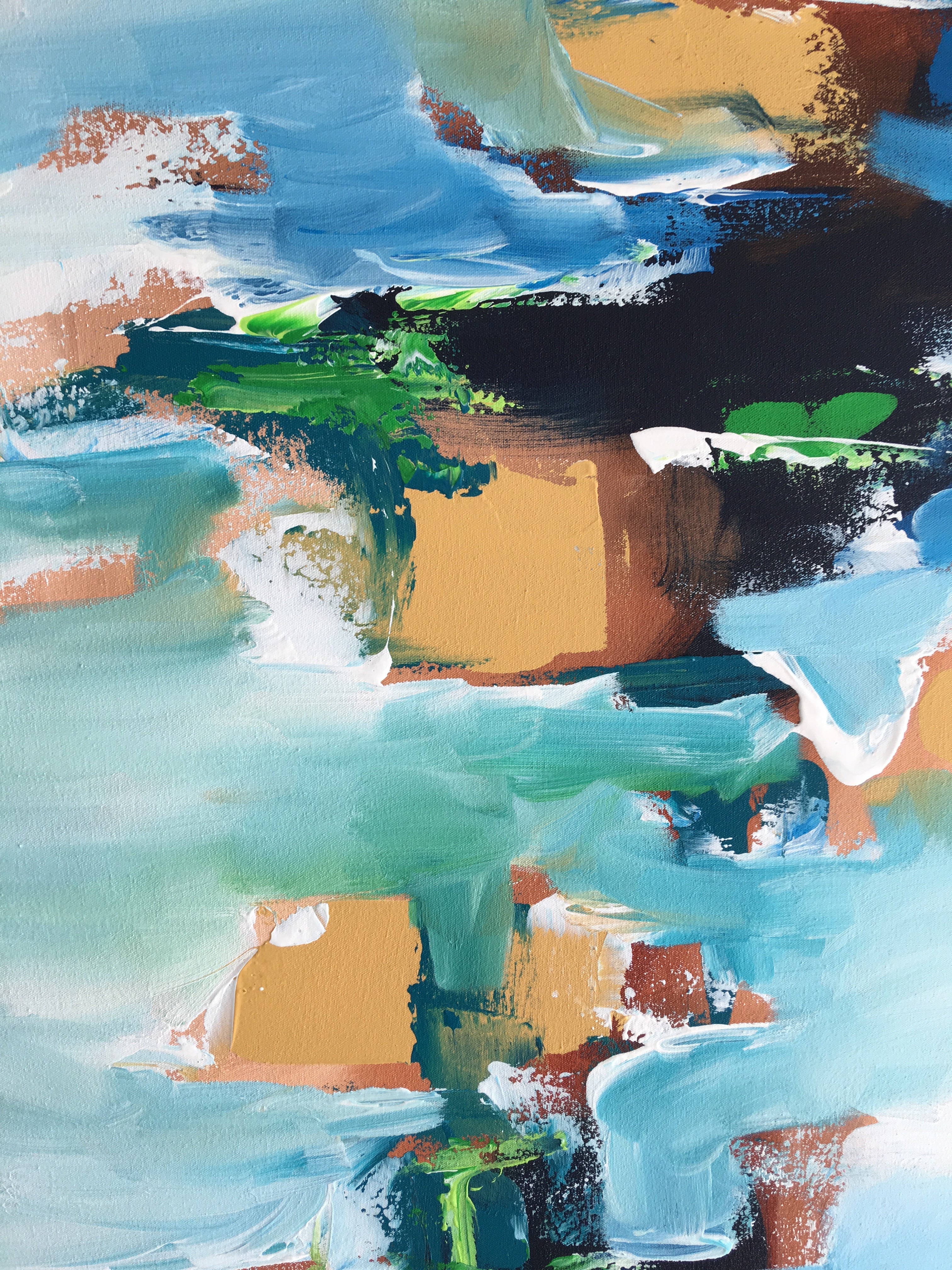 Abstraction No1 - 152x76 cm - Original Painting-OmarObaid.com