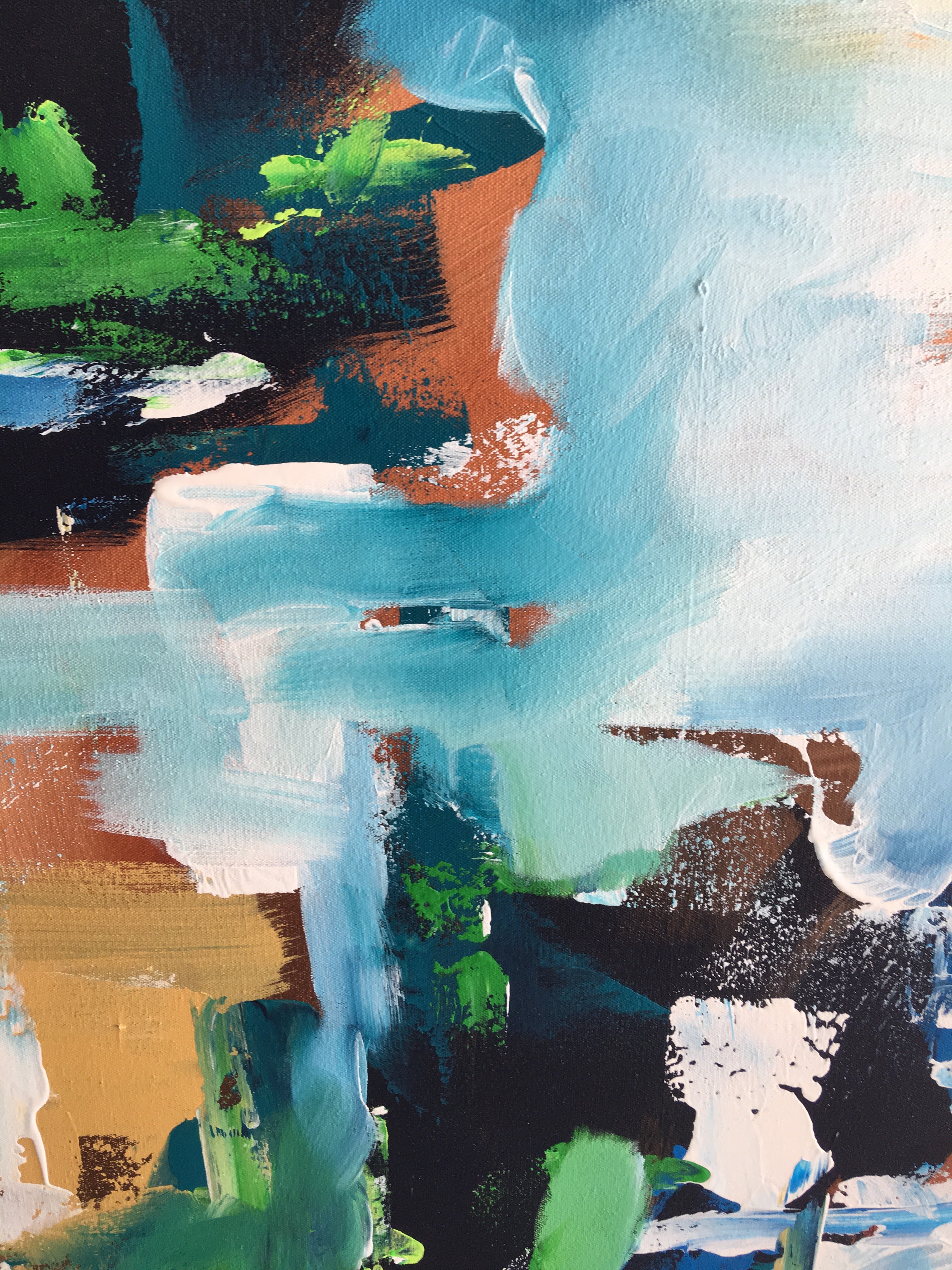 Abstraction No1 - 152x76 cm - Original Painting-OmarObaid.com