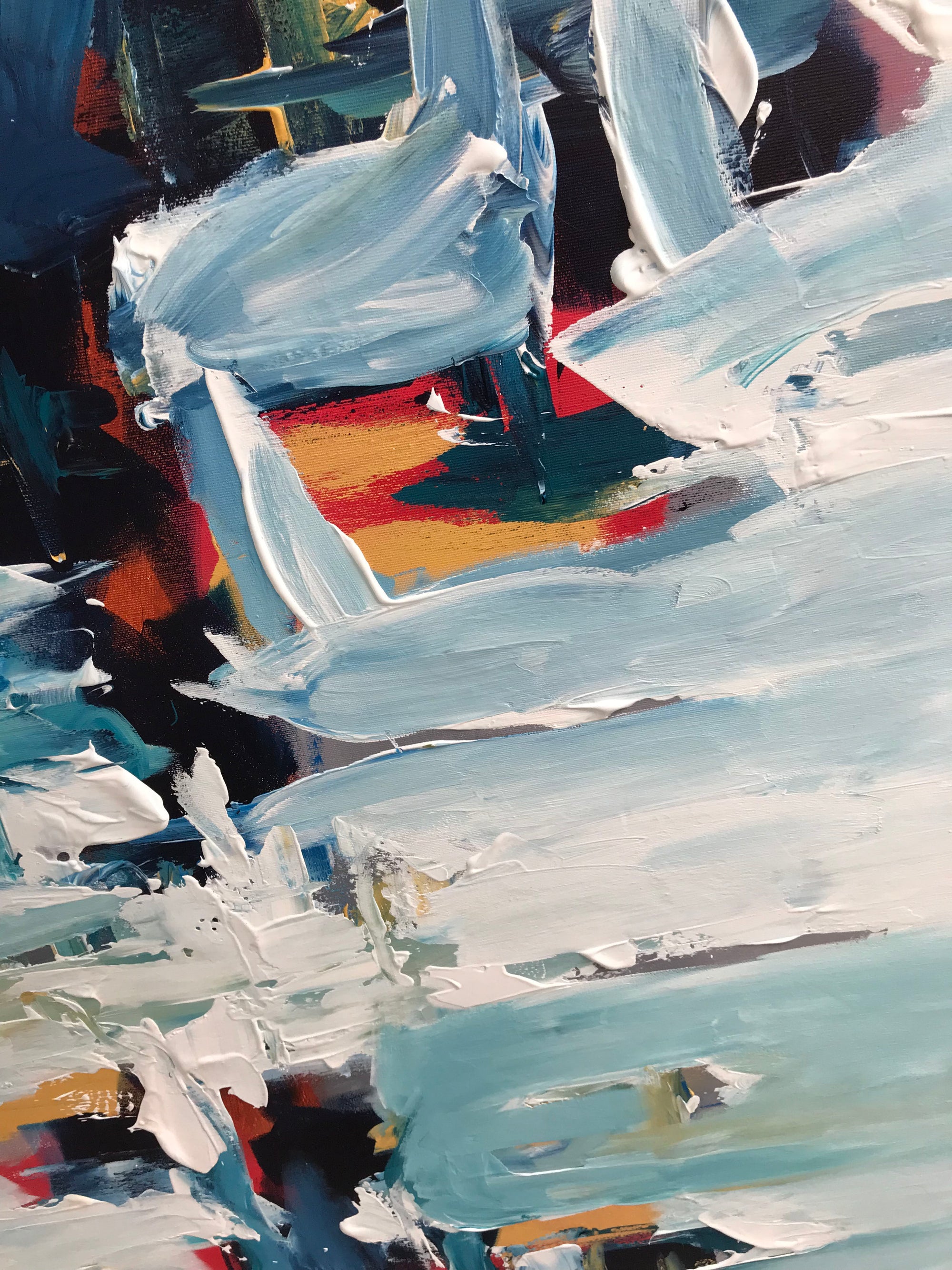 Daybreak - 152x76 cm - Original Painting-OmarObaid.com