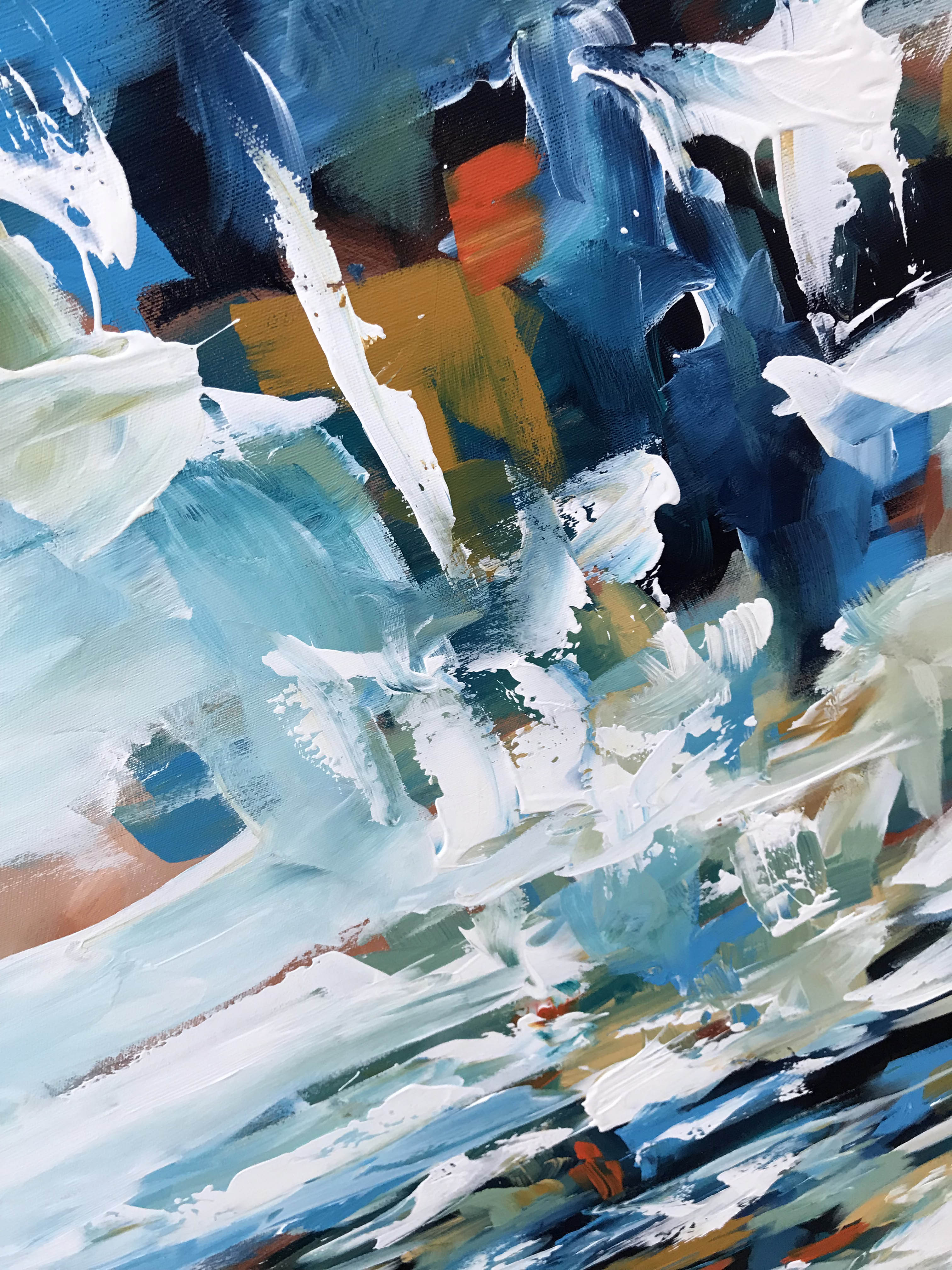 Caught In Silence- 152x76 cm - Original Painting-OmarObaid.com