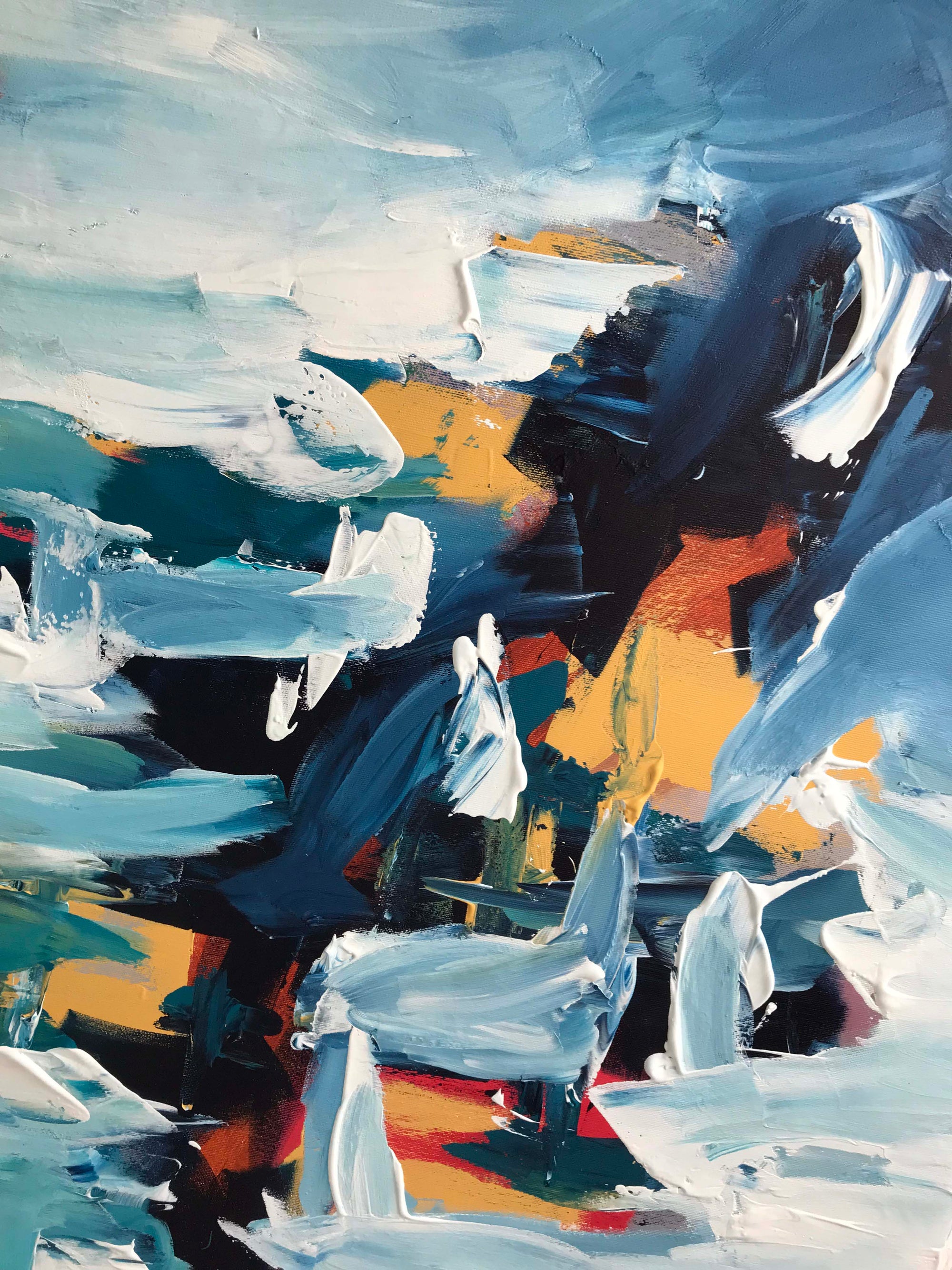 Daybreak - 152x76 cm - Original Painting-OmarObaid.com