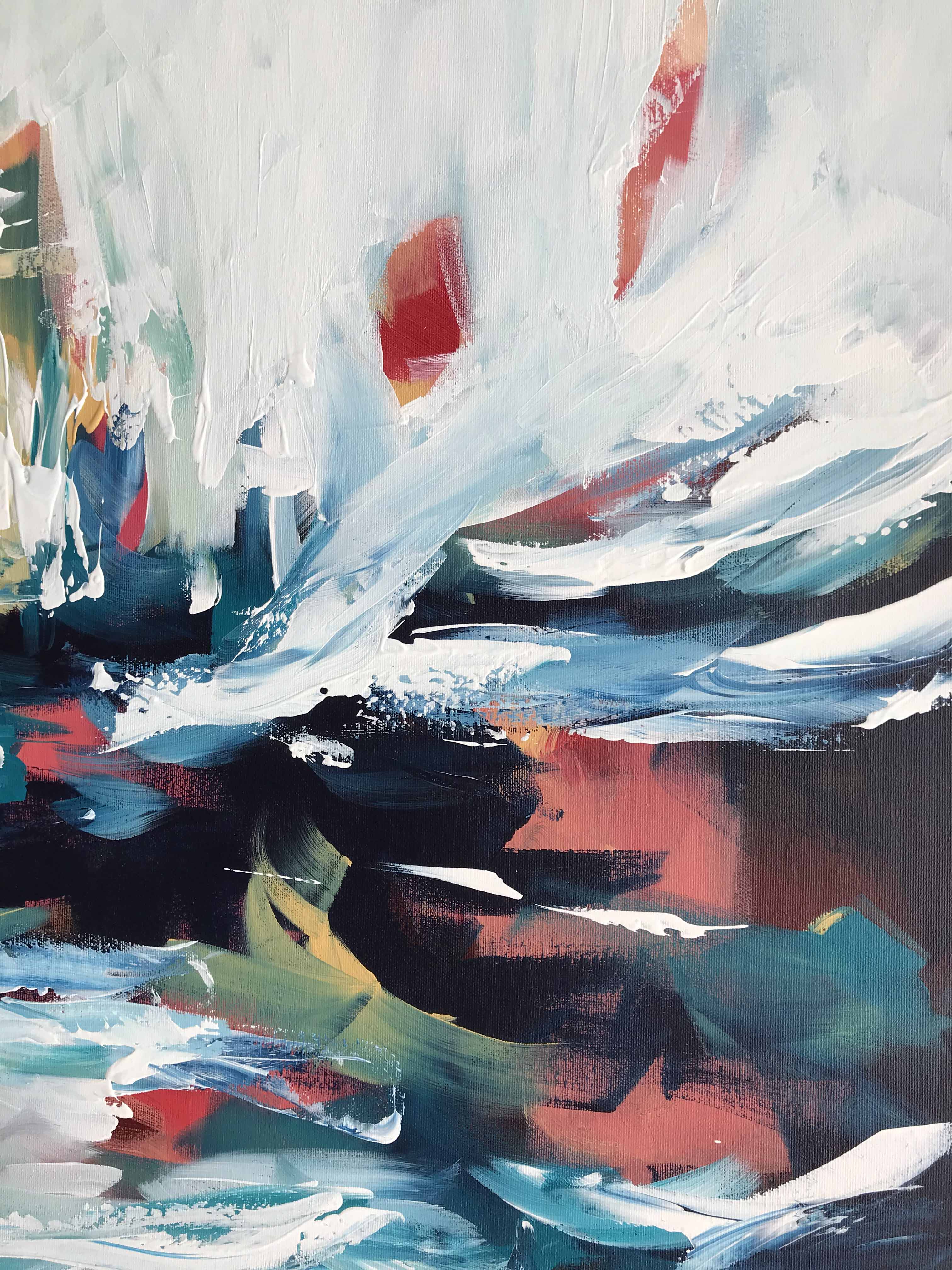 Breakwater - 152x76 cm - Original Painting-OmarObaid.com