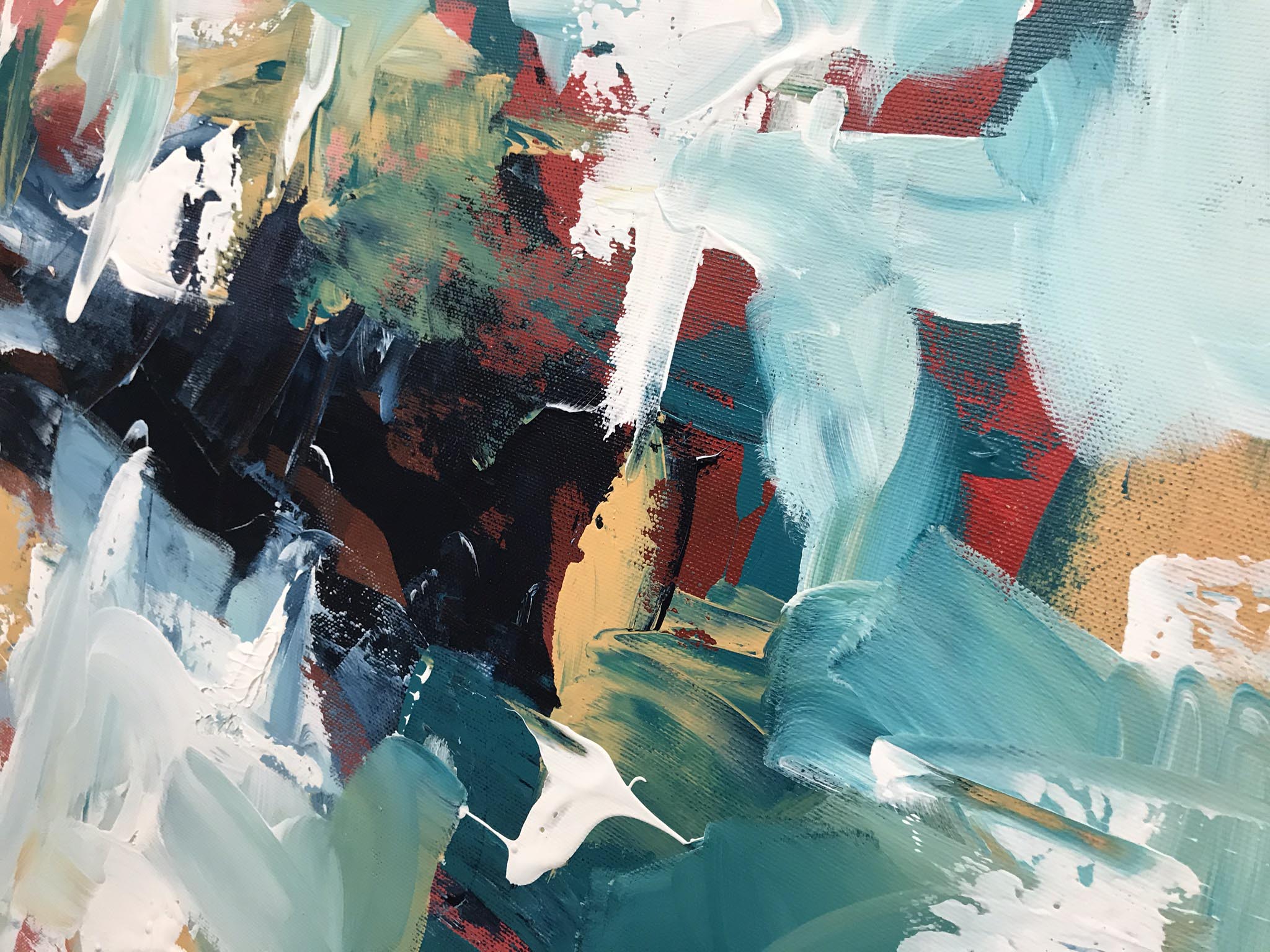 A Sense Of Belonging - 102x102 cm - Original Painting-OmarObaid.com