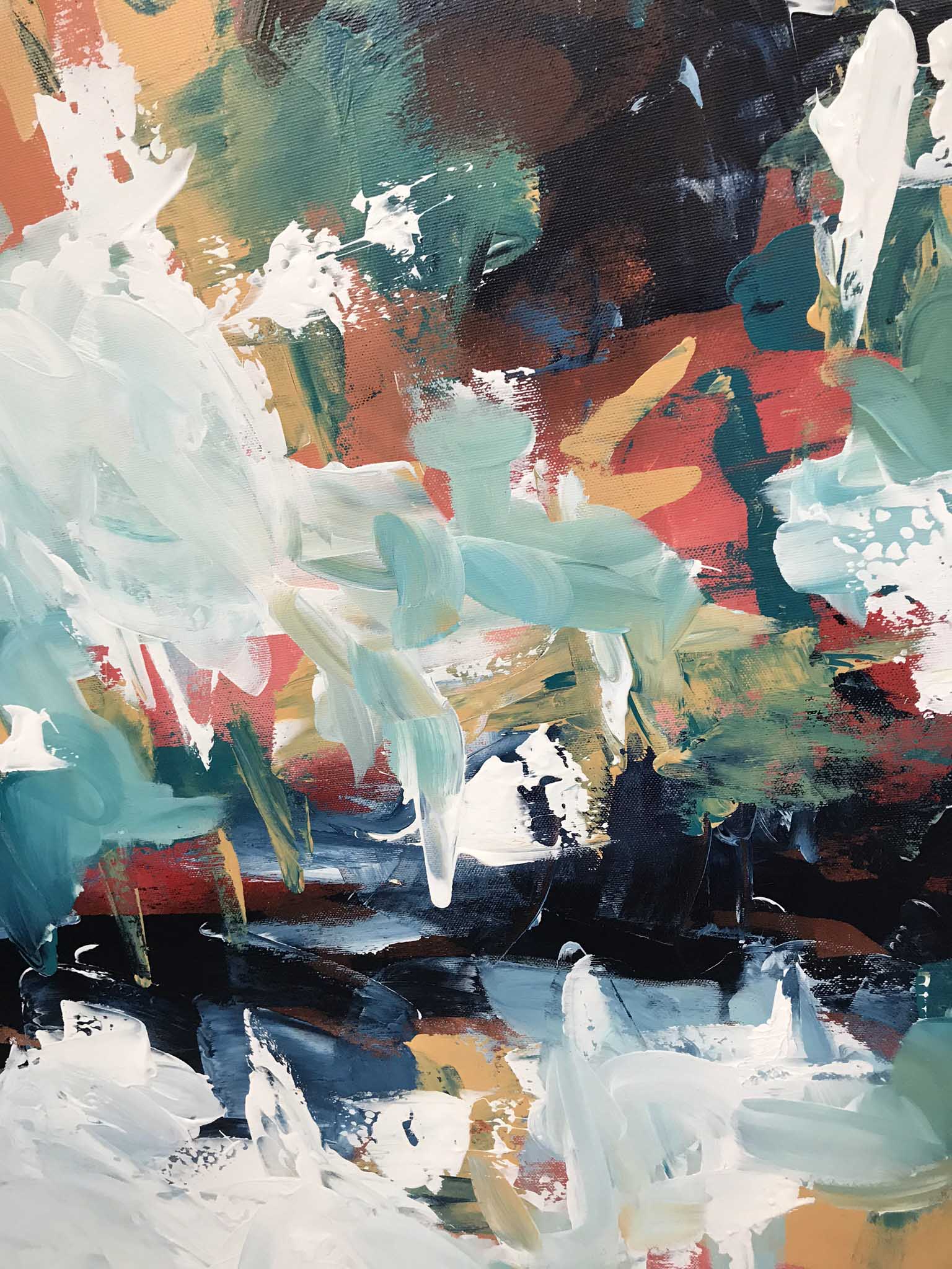 A Sense Of Belonging - 102x102 cm - Original Painting-OmarObaid.com