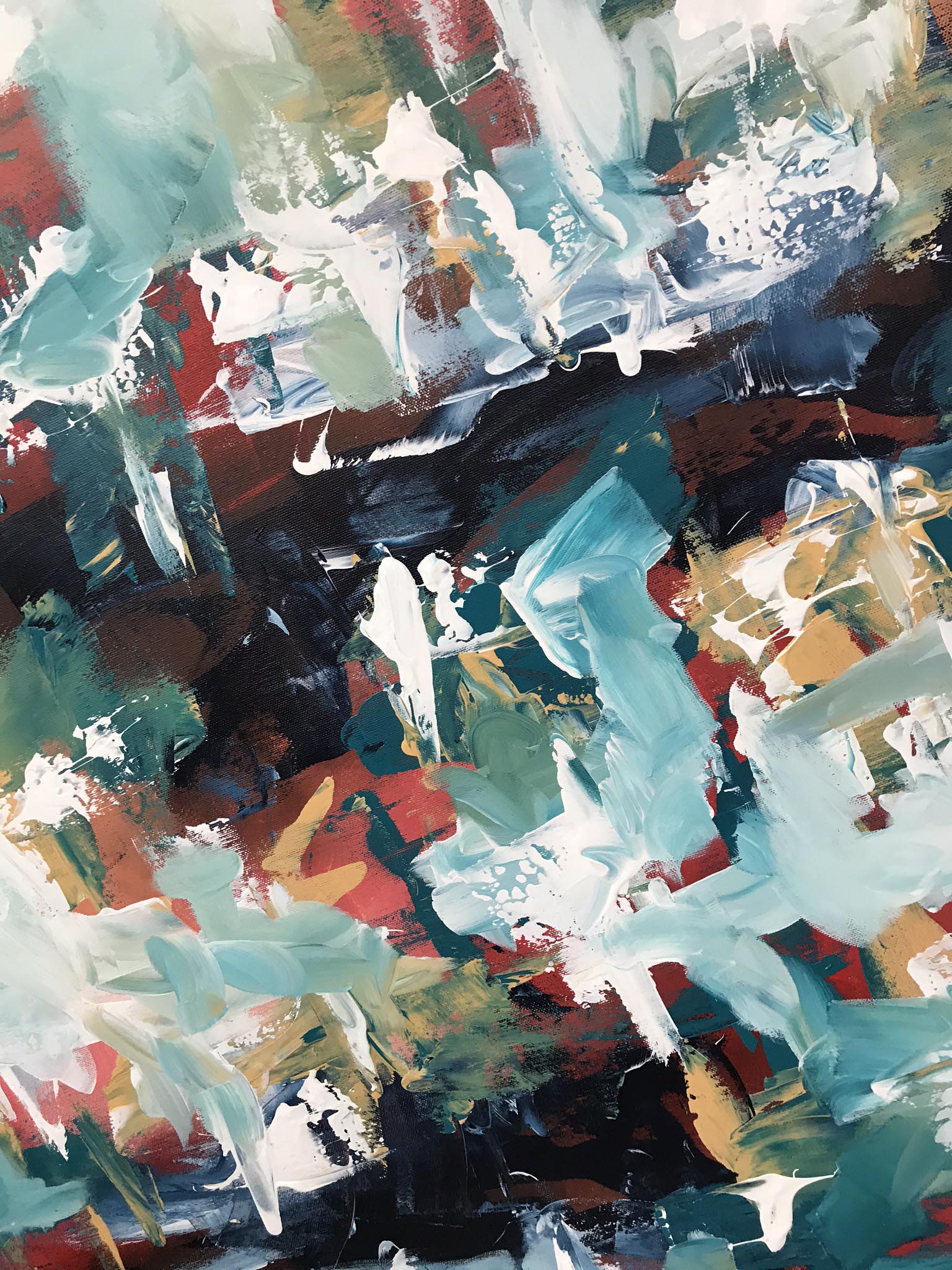 A Sense Of Belonging - 102x102 cm - Original Painting-OmarObaid.com