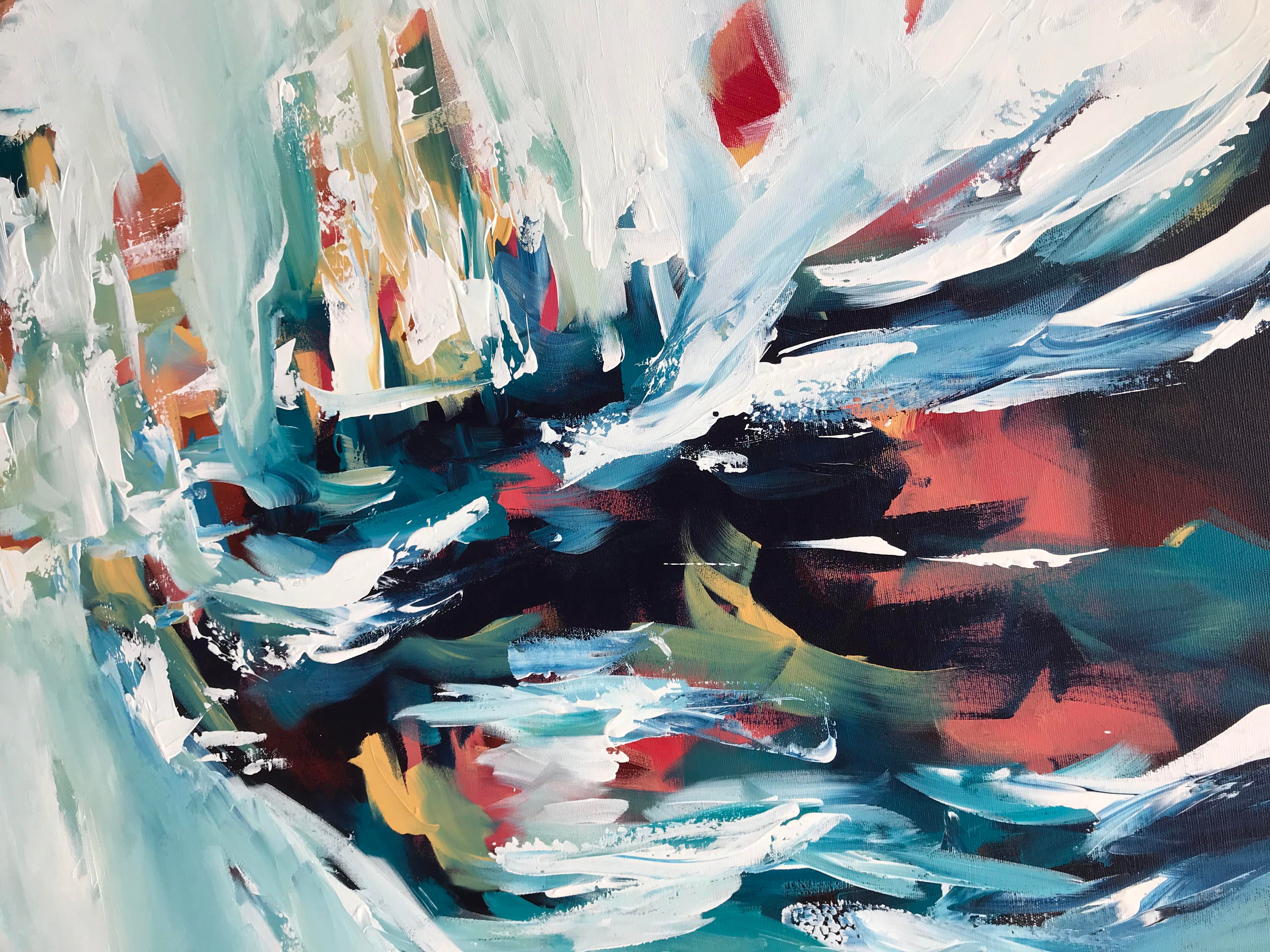 Breakwater - 152x76 cm - Original Painting-OmarObaid.com