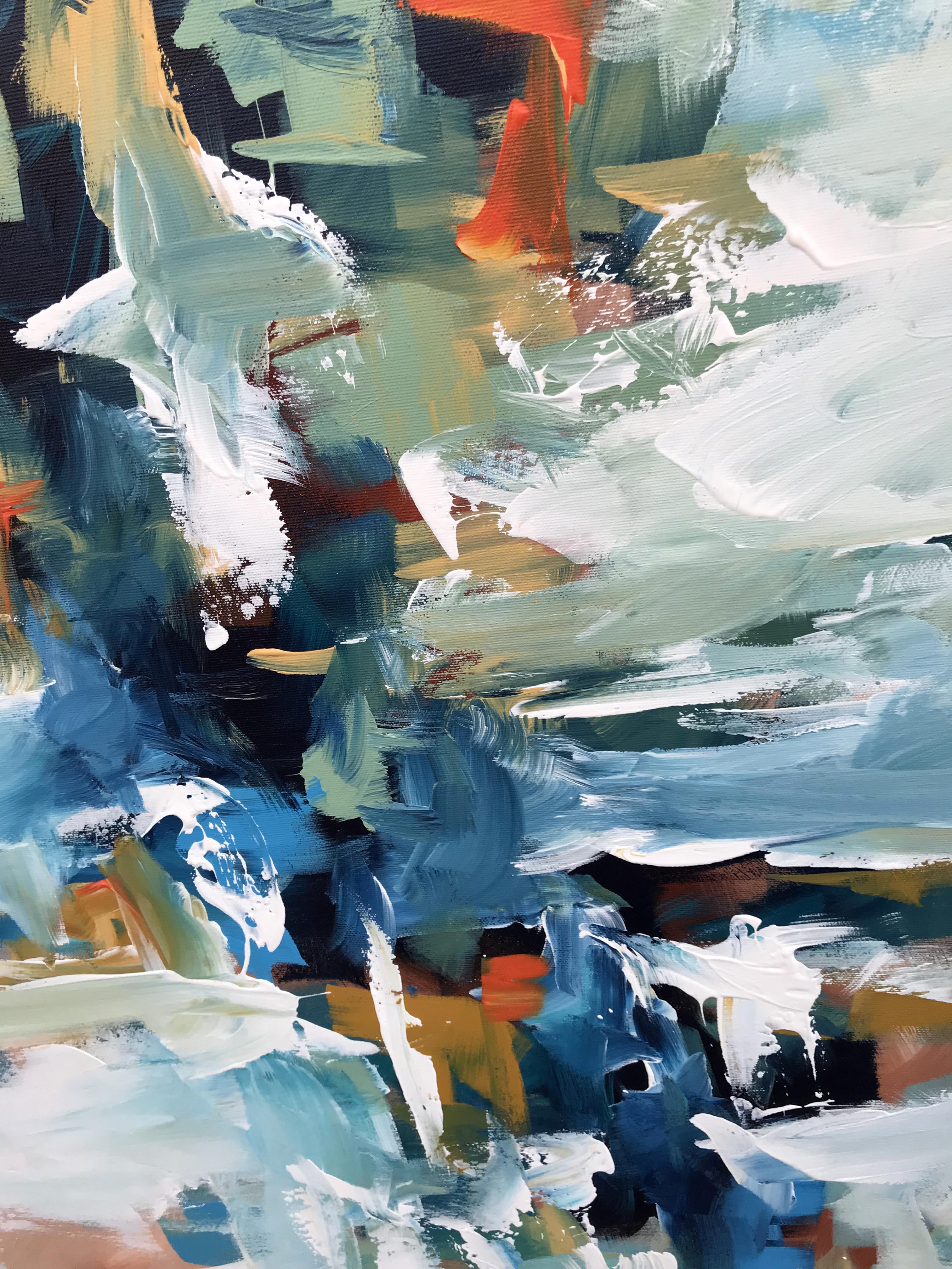 Caught In Silence- 152x76 cm - Original Painting-OmarObaid.com