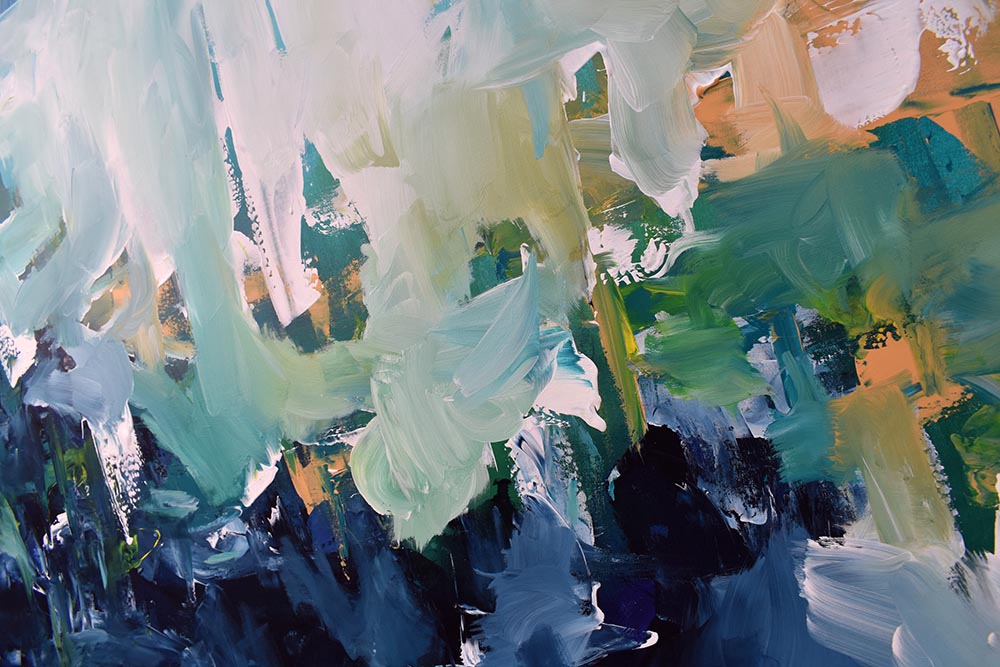 The Lake - 152x90 cm - Original Painting-OmarObaid.com