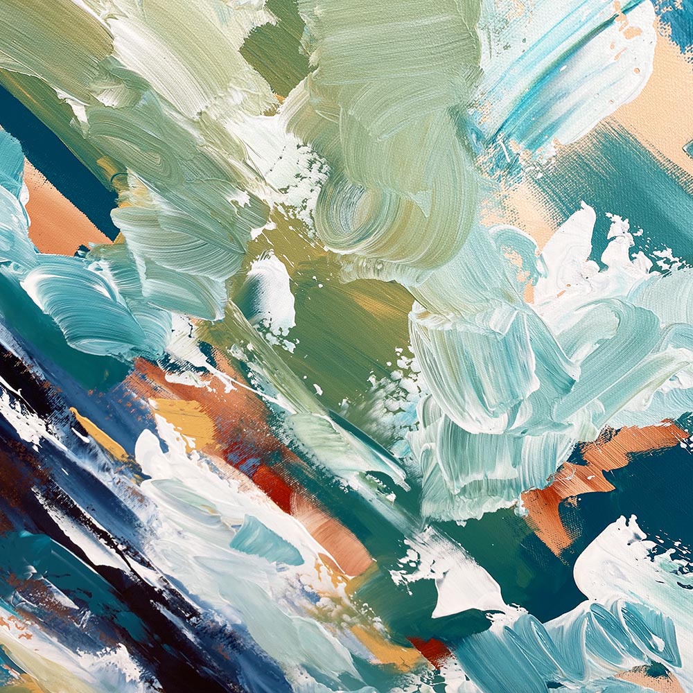 Staring At The Ocean - 102x102 cm - Original Painting