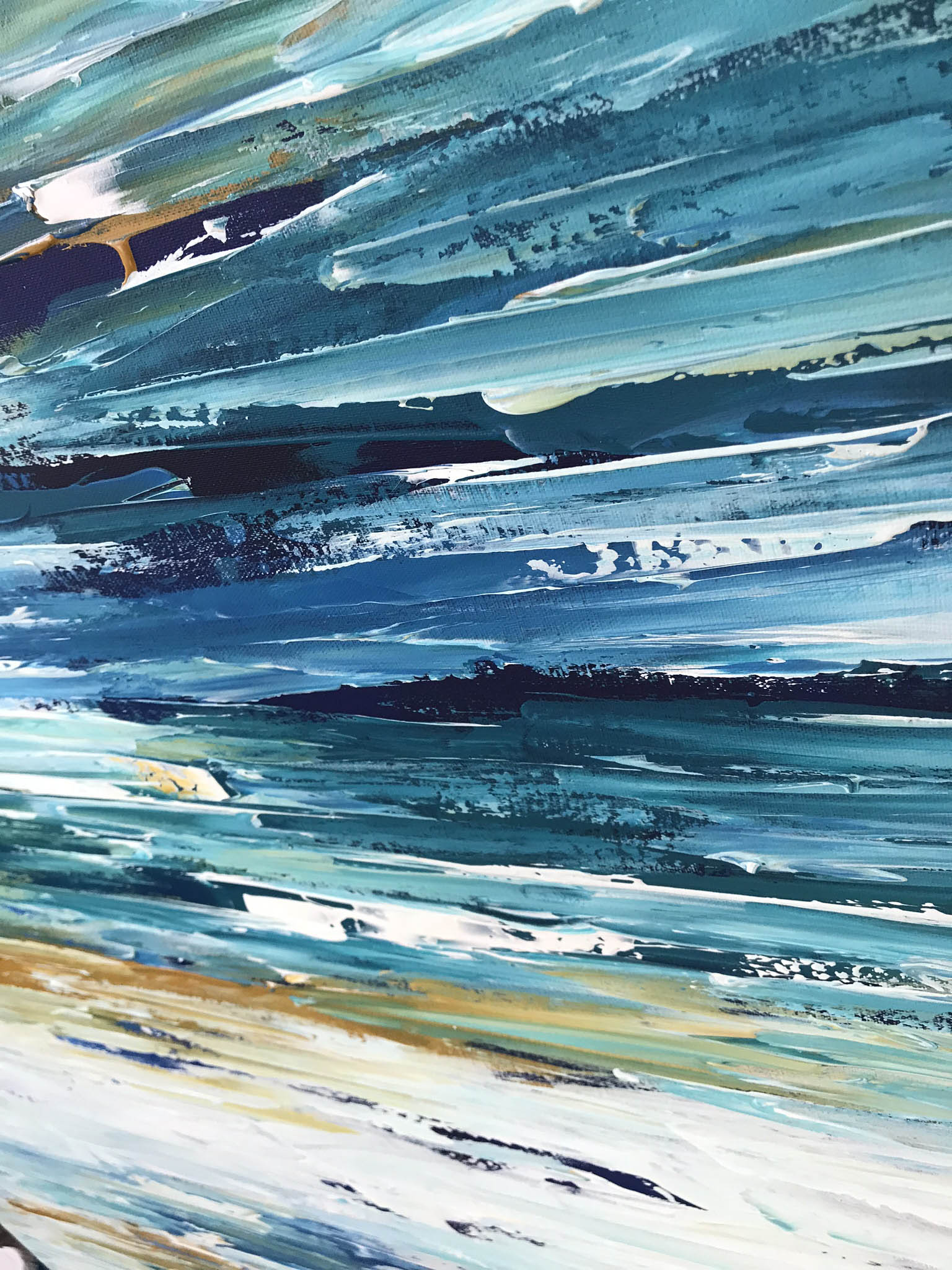Exertion XI - 152x102 cm - Original Painting-OmarObaid.com