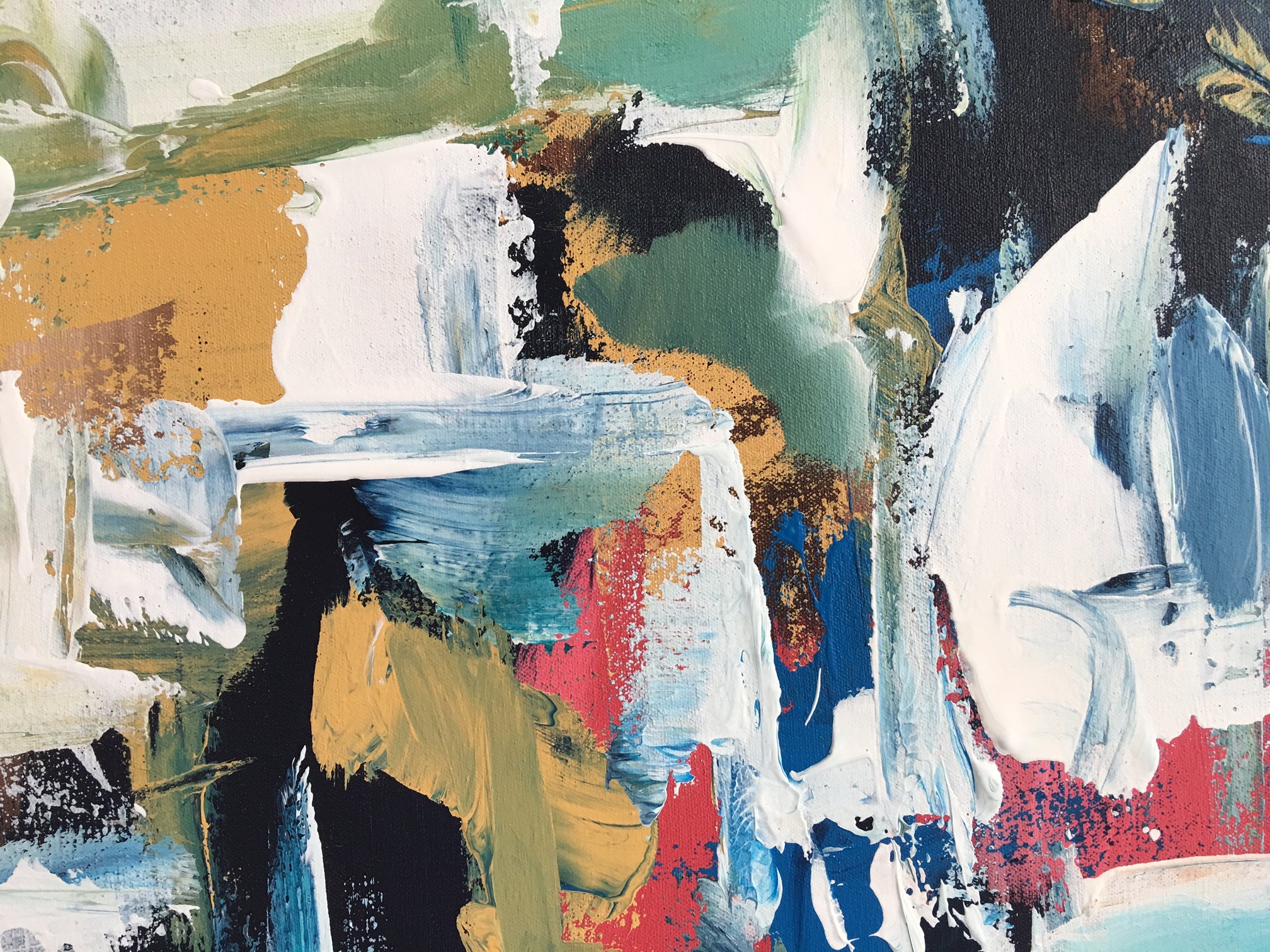 Decoherence - 152x76 cm - Original Painting-OmarObaid.com