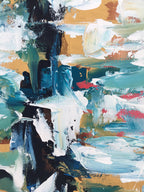 Decoherence - 152x76 cm - Original Painting-OmarObaid.com