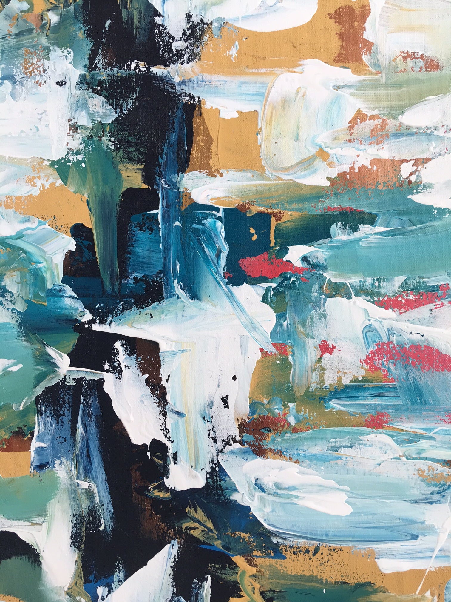 Decoherence - 152x76 cm - Original Painting-OmarObaid.com