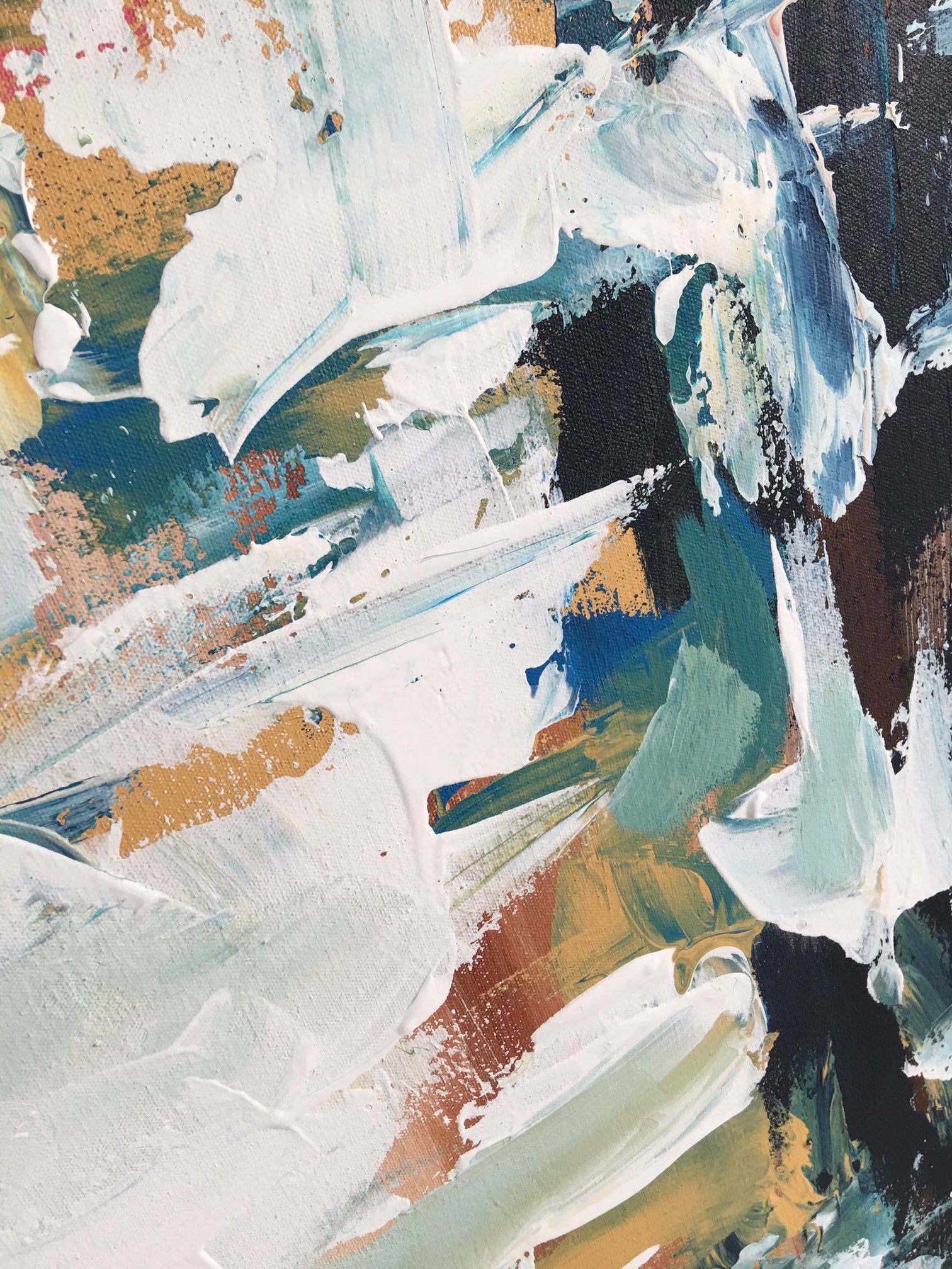 Decoherence - 152x76 cm - Original Painting-OmarObaid.com